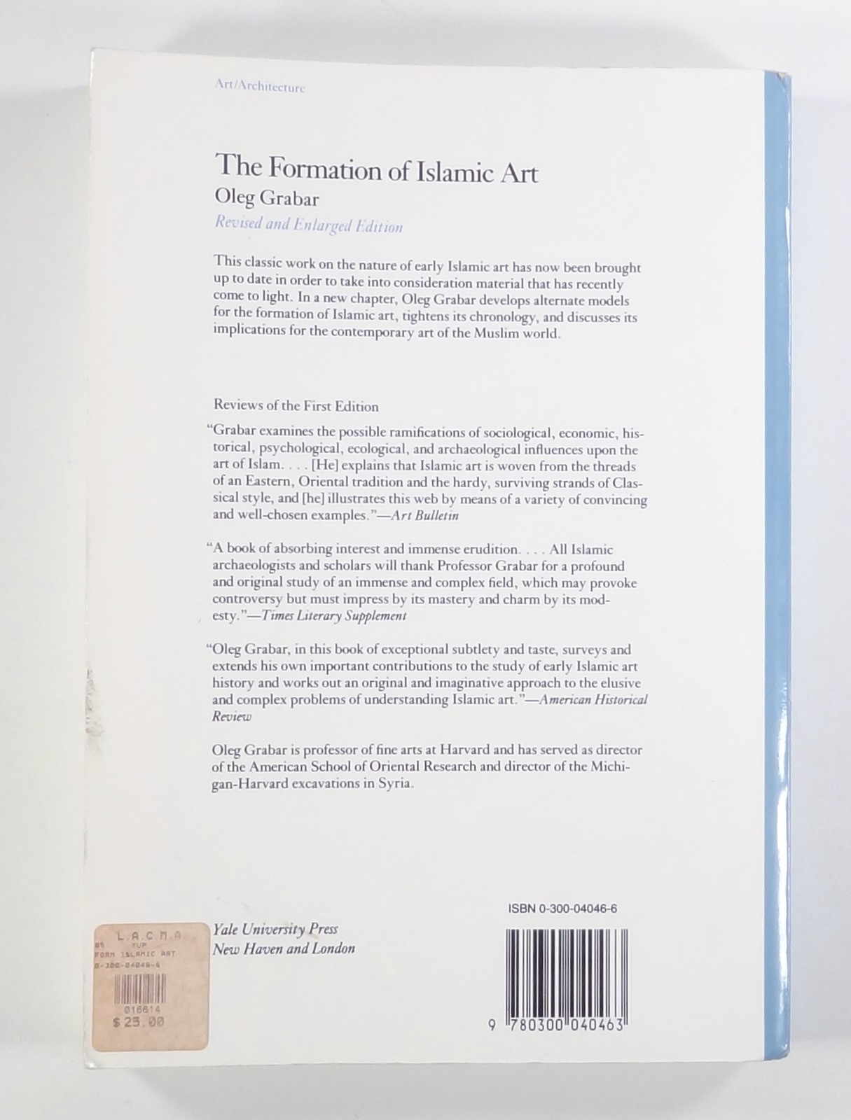 1987 Grabar THE FORMATION OF ISLAMIC ART history ARCHITECTURE abstraction tpb