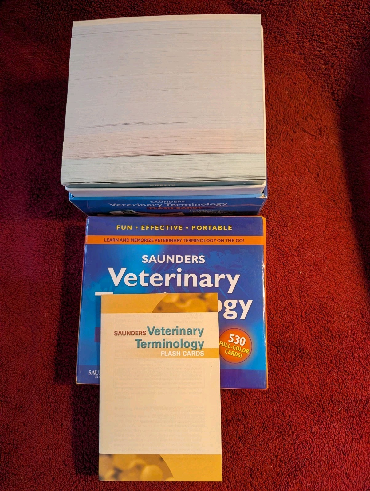 Saunders Veterinary Terminology Flash Cards 530 Full Color Cards Complete