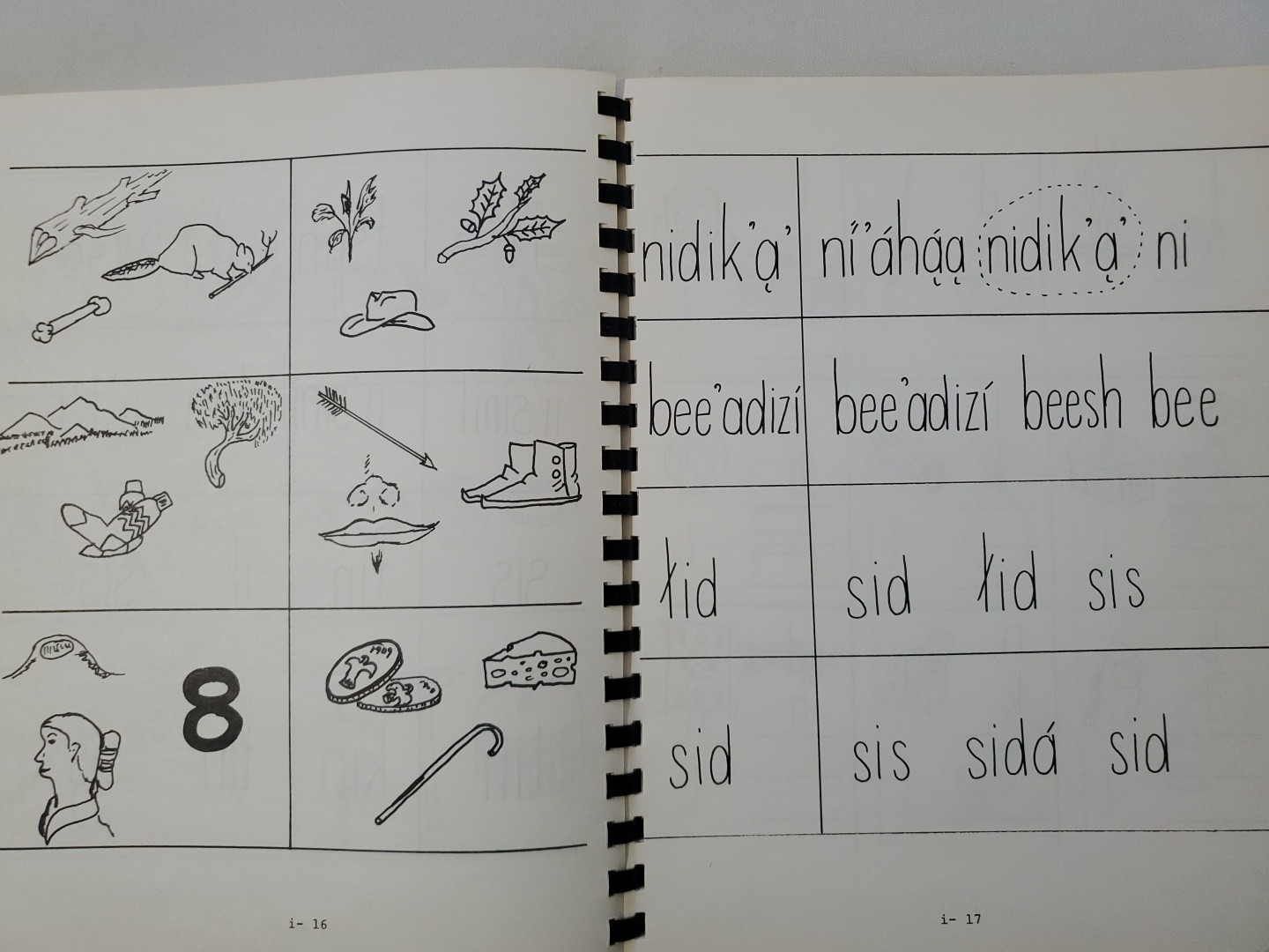 Vintage 1973 Navajo Vowels Workbook Diné Language Study Practice Word Letter
