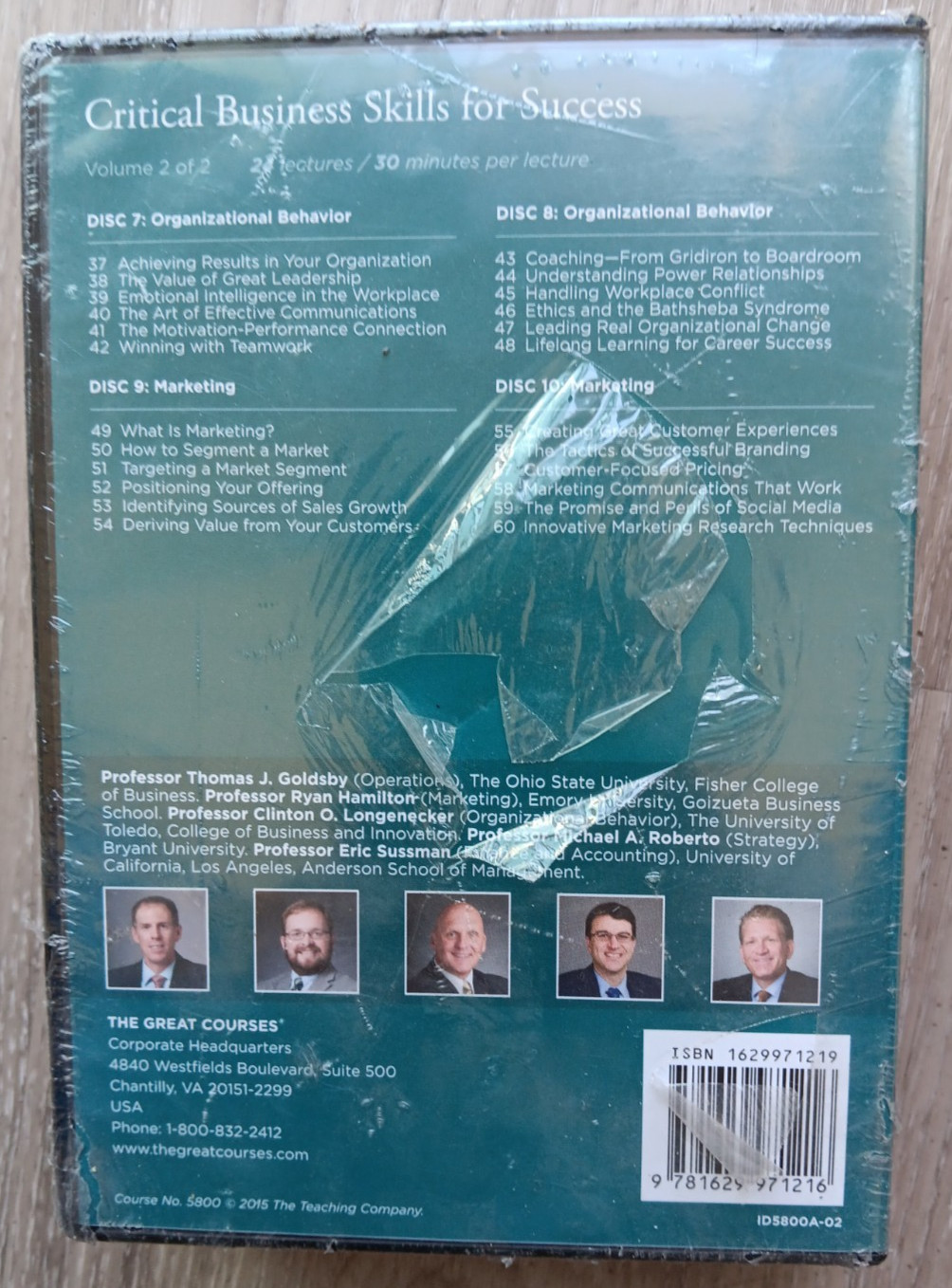 Great Courses Critical Business Skills for Success 10 DVDs and Guidebook SEALED