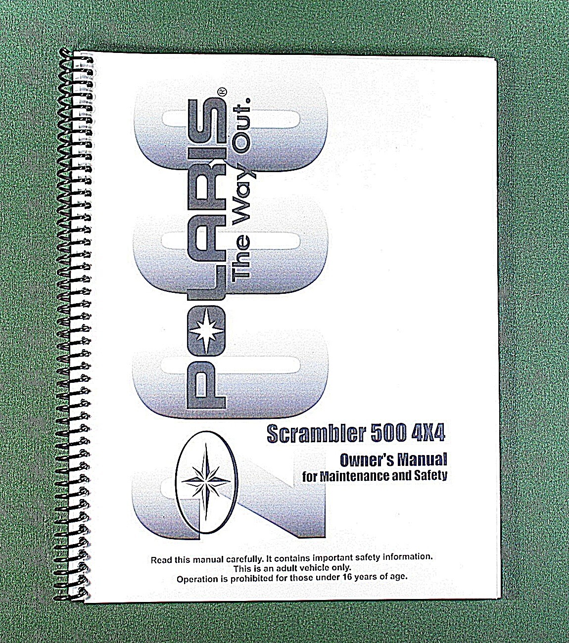 2008 Polaris Scrambler 500 4X4 ATV Owner’s Manual: 129 Pages & Protective Covers
