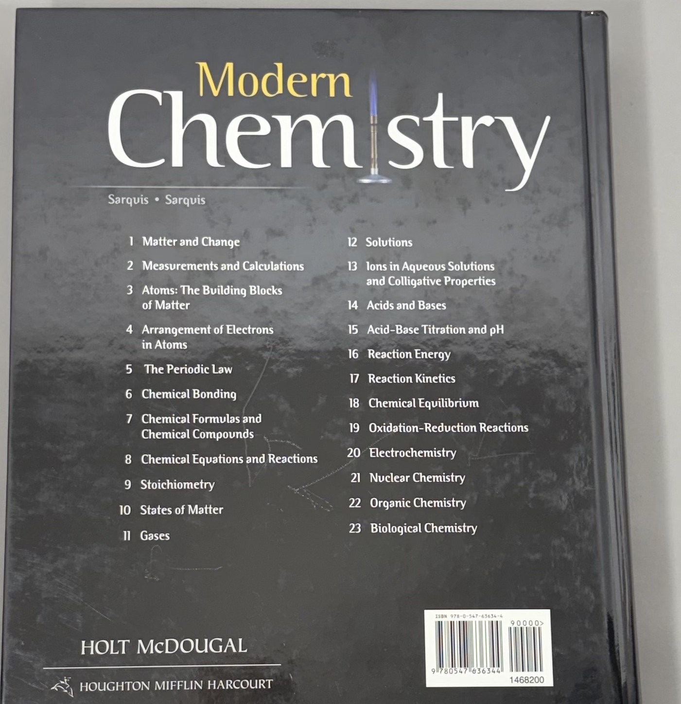 Modern Chemistry Sarquis Textbook Teacher Ed 2012 Hardcover Illustrated