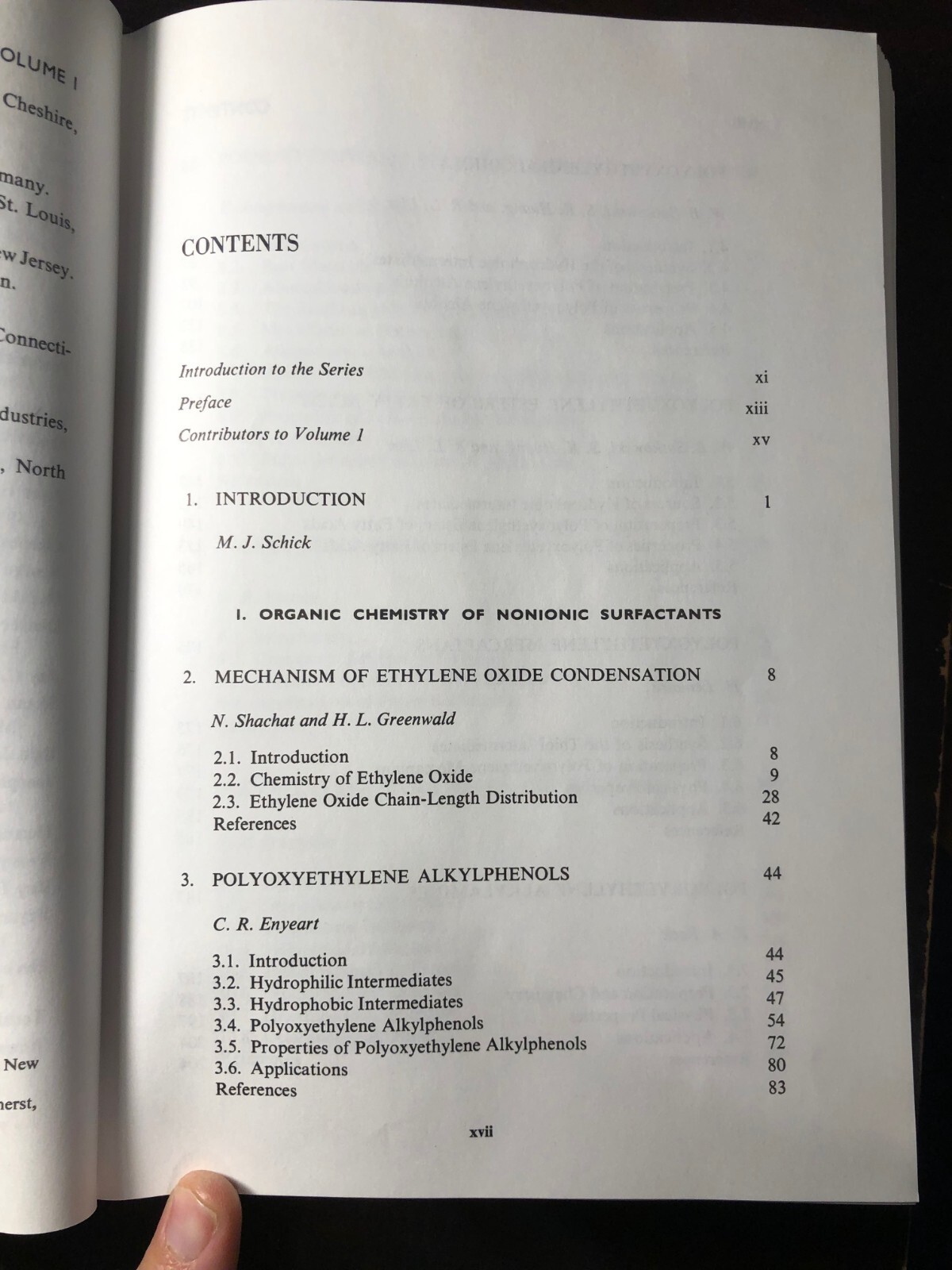 Nonionic Surfactants Volume 1 / Chemical Engineering & Biophysics Reference