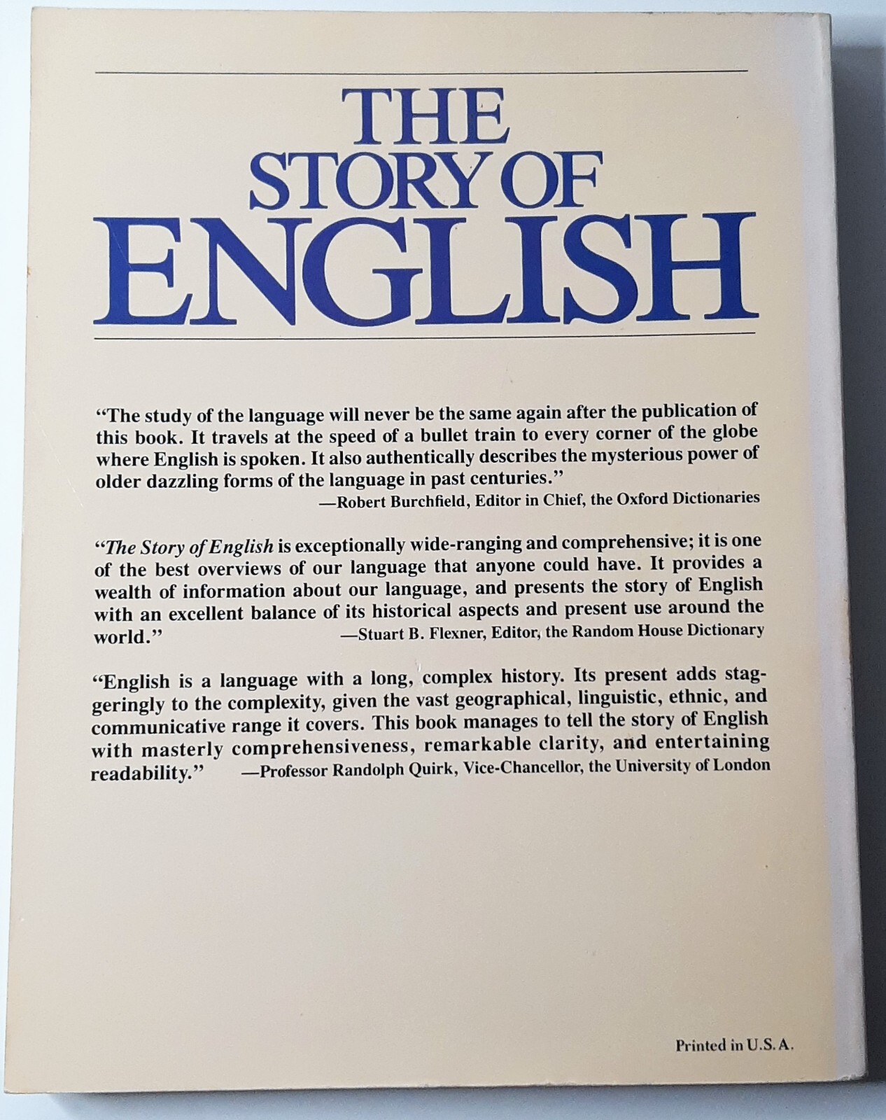 The Story of English by Robert McCrum, William Cran & Robert MacNeil (Softcover)