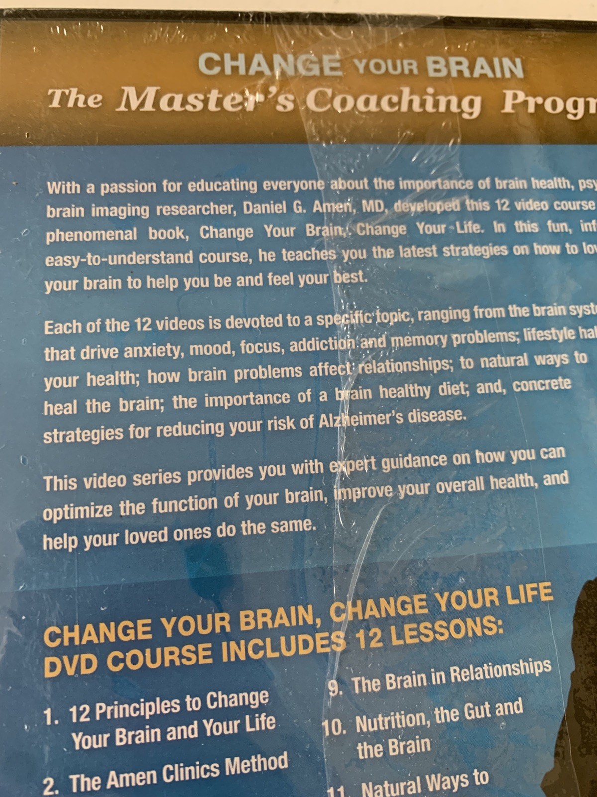 Dr Daniel Amens Change Your Brain The Masters Coaching Program DVD 2015 12 Discs
