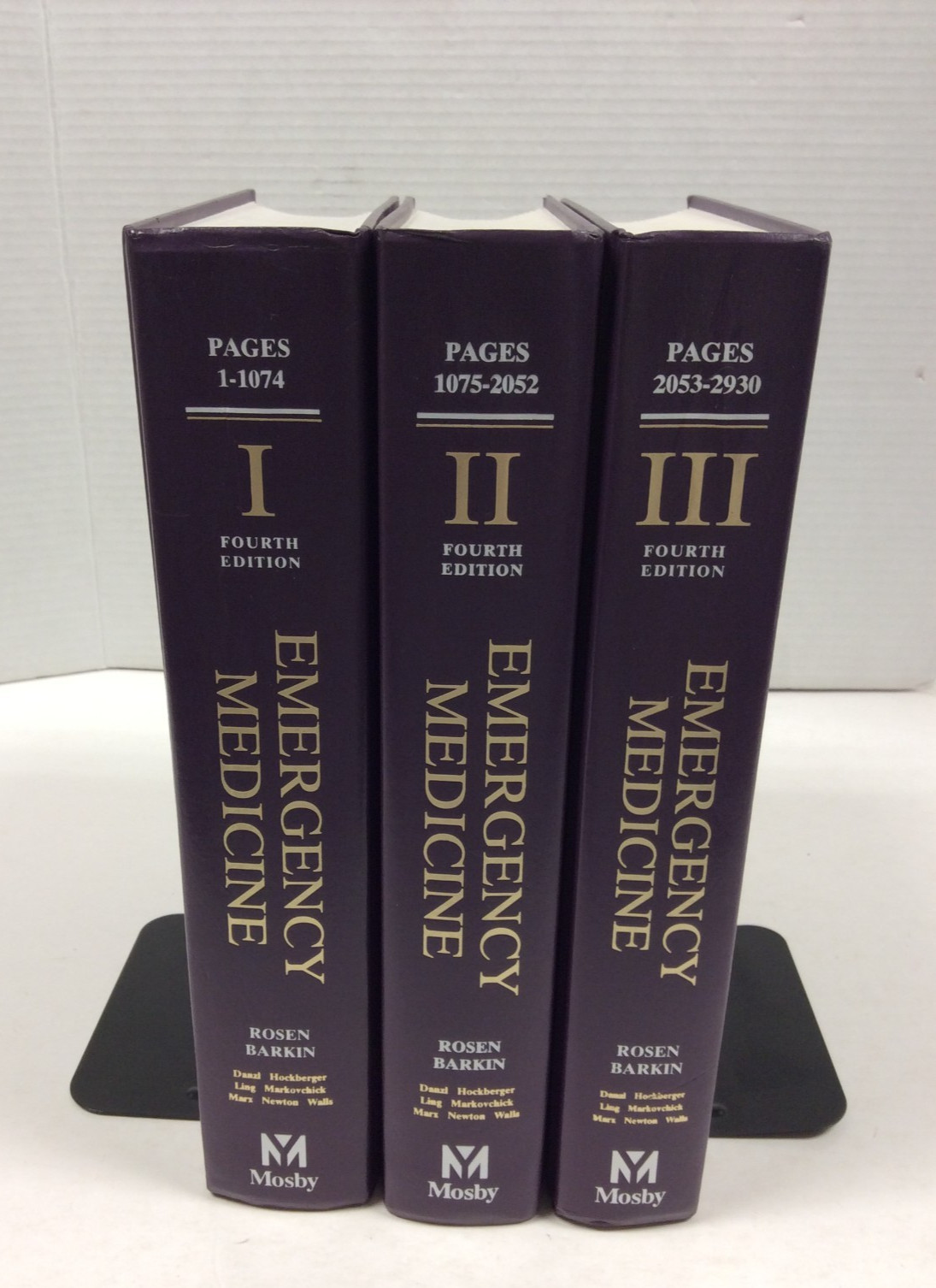 EMERGENCY MEDICINE: CONCEPTS & CLINICAL PRACTICE VOL 1-3 Rosen & Barkin HC 1998