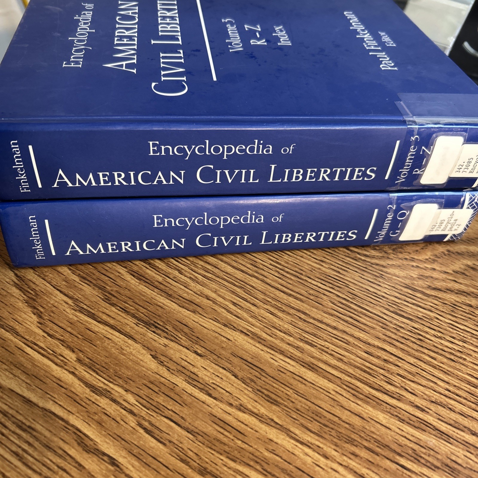 Encyclopedia American Civil Liberties Vol 2 & 3 Paul Finkelman HC Ex Library VG+