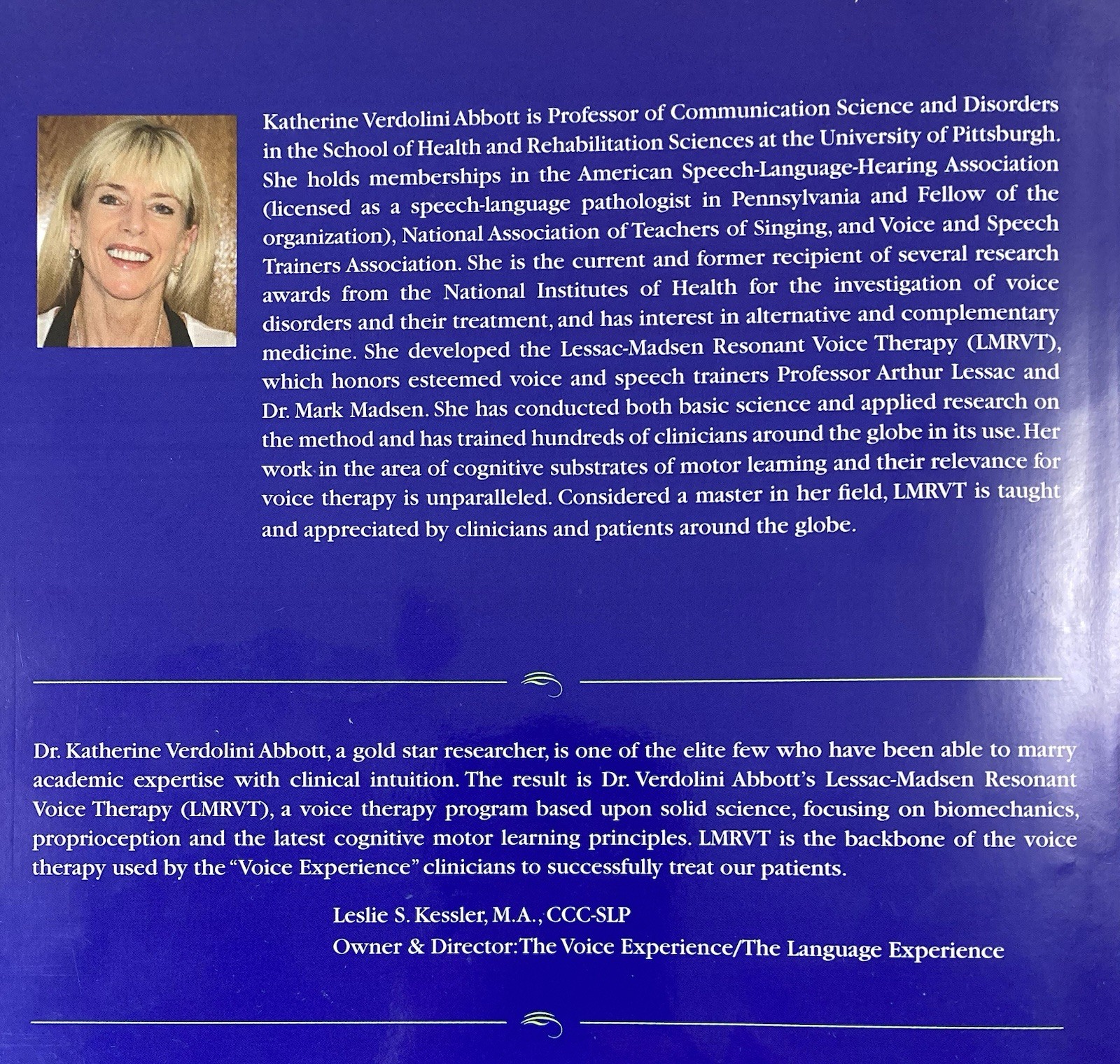 Lessac-Madsen Resonant Voice Therapy Patient Manual by Katherine Verdolini PB
