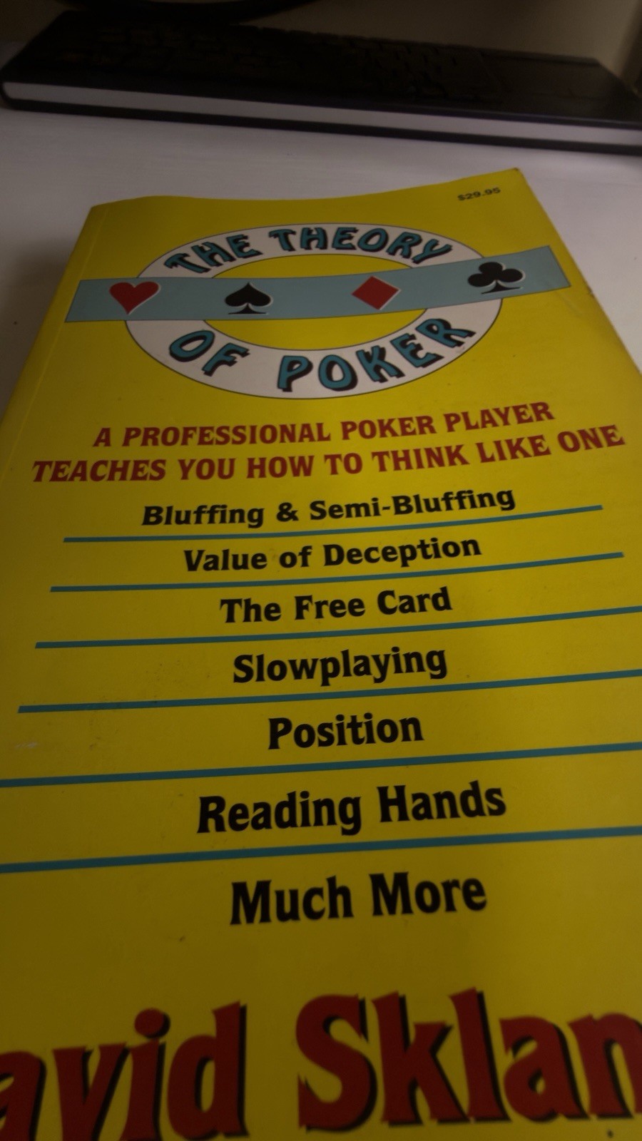Theory of Poker : Self-Help Book Poker Skills Texas Hold’em David Sklansky