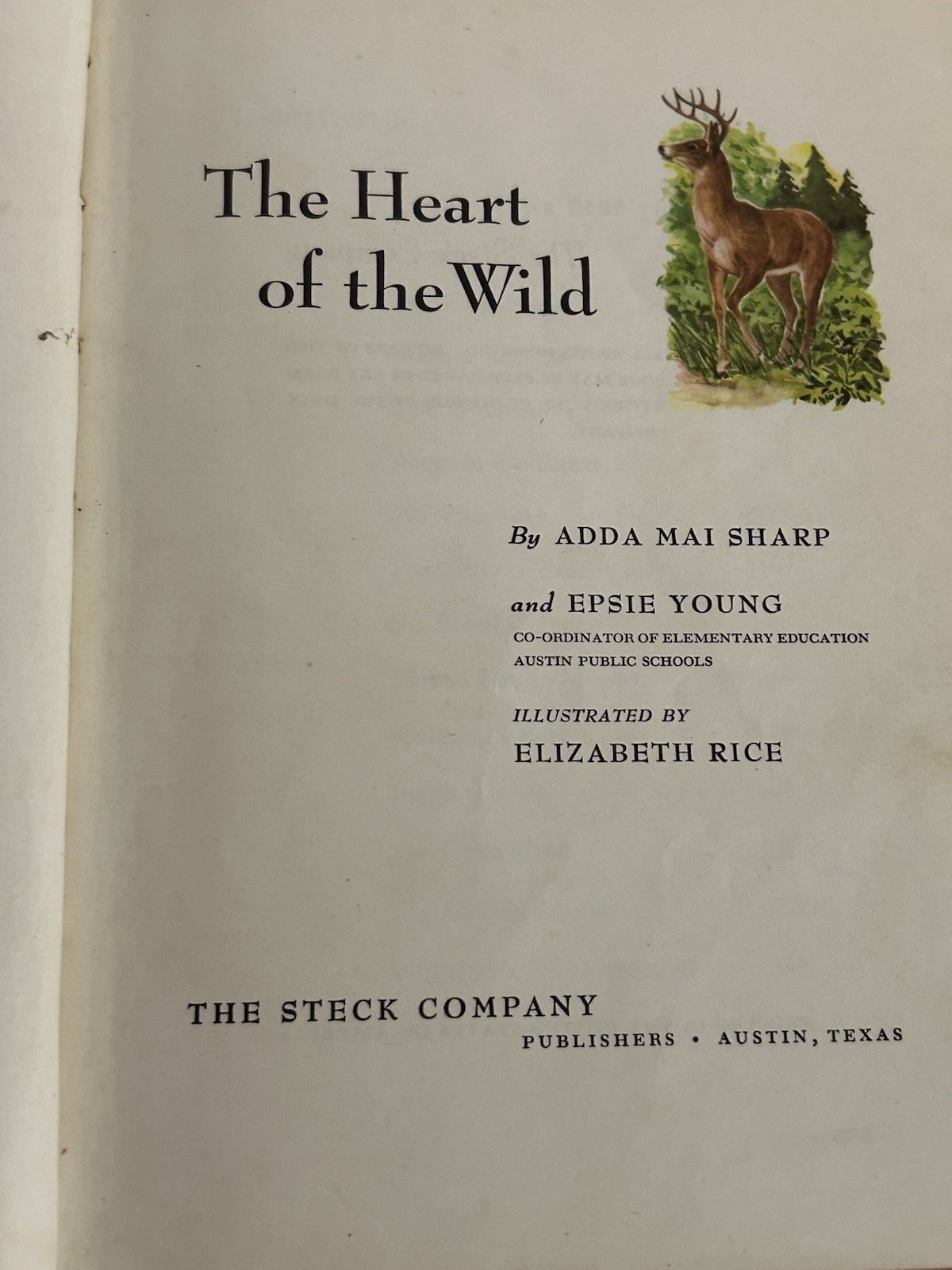 The Heart of the Wild Woodland Frolics Series 1955 School Reading Textbook Texas