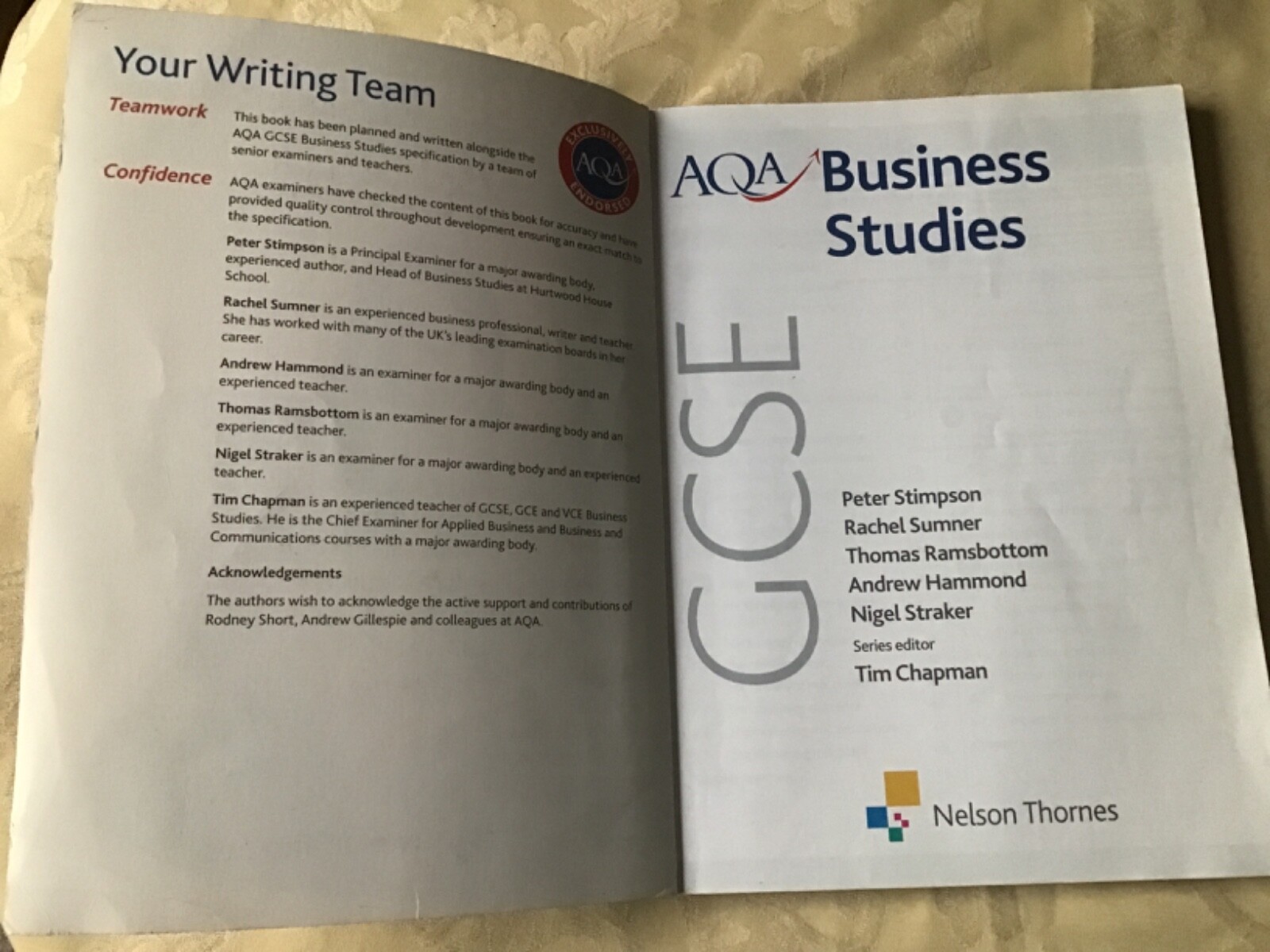 AQA GCSE Business Studies by Peter Stimpson, Thomas Ramsbottom, Rachel Sumner,