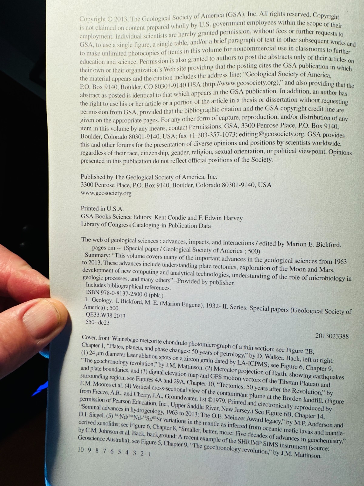 The Web of Geological Sciences: Advances Impacts Interactions GSA 600 pages!