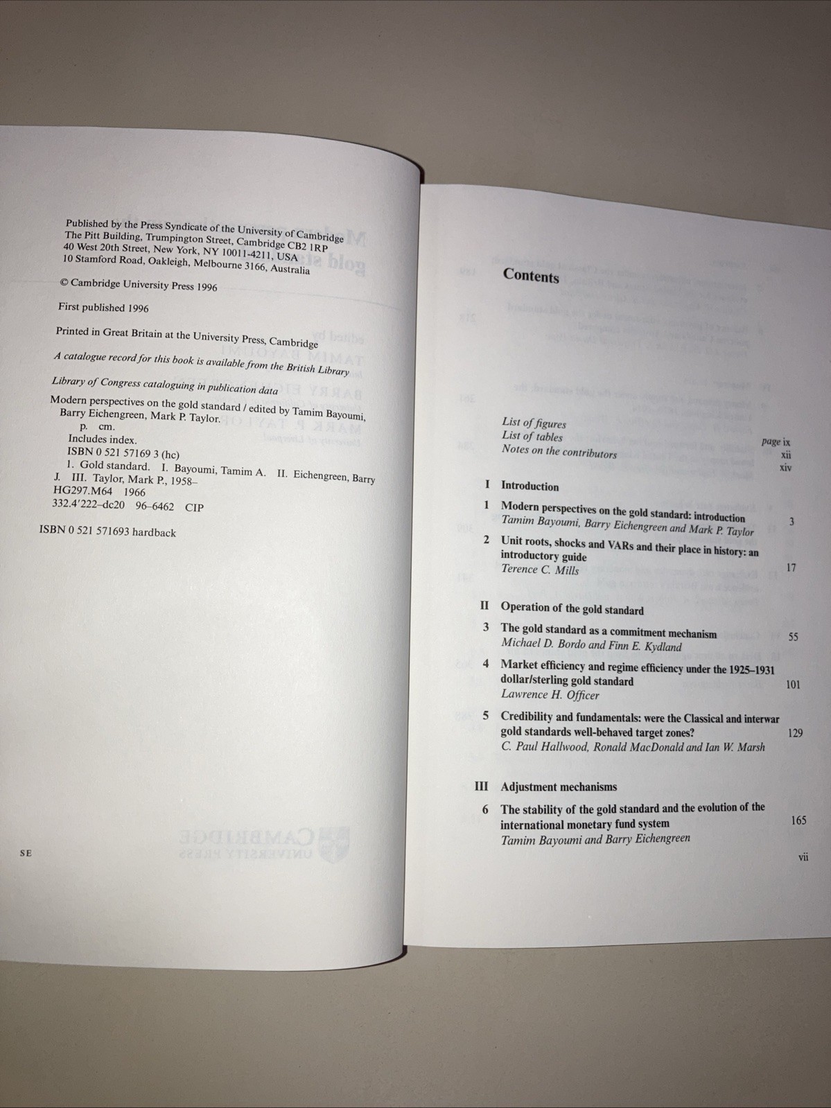 Modern Perspectives on the Gold Standard HC DJ Taylor, et al 1996 Very Good