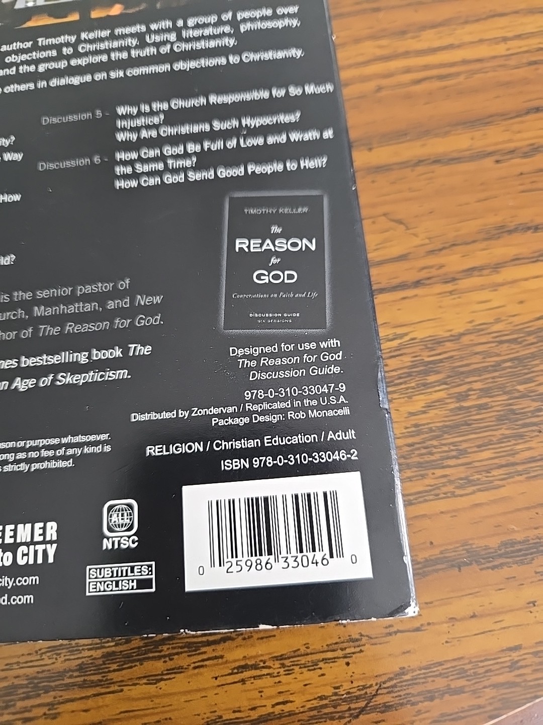 The Reason for God: Conversations on Faith and Life Timothy J. Keller dvd Used