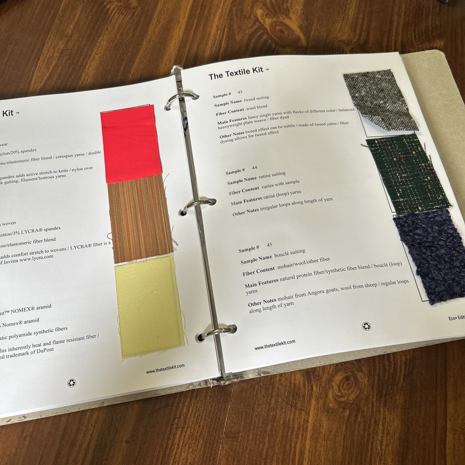 The Textile Kit: Eco Edition Textbook by Atexinc 2020 (Fabric Sample Book)