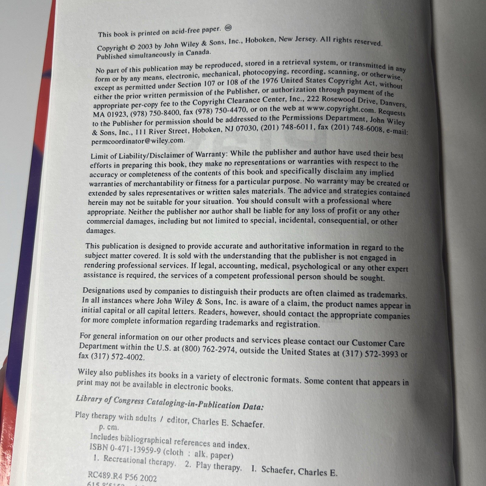 Play Therapy with Adults by Schaefer. Read Description.