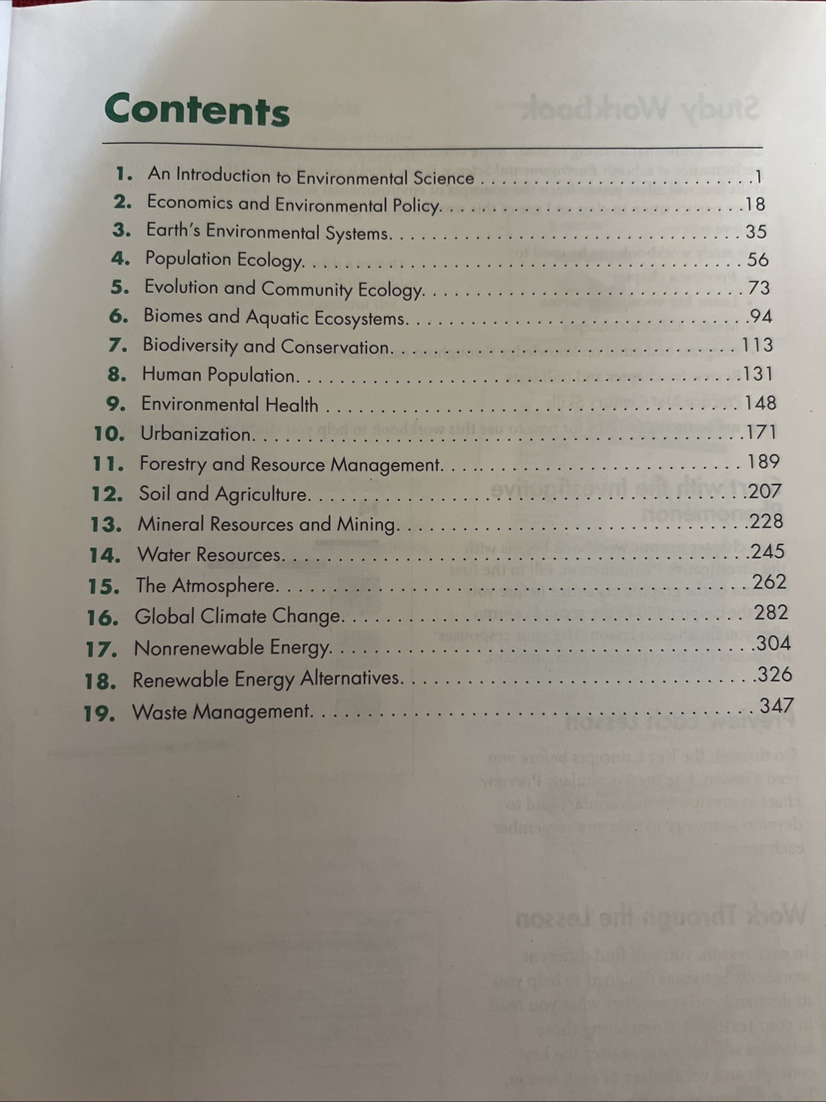 Environmental Science: Your World, Your Turn Student Workbook