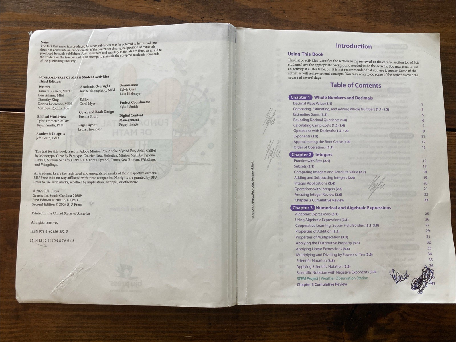 BJU Press Fundamentals of Math Activities. (Third Ed). 7th Grade.