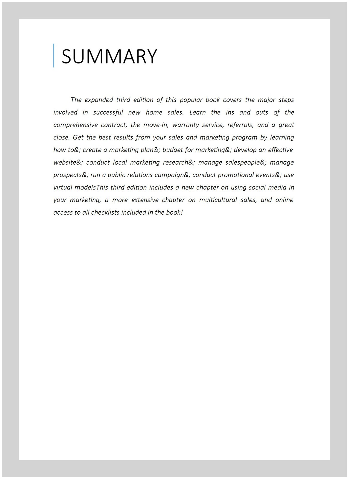 Sales and Marketing Checklists for Profit-driven Home Builders, Paperback by …