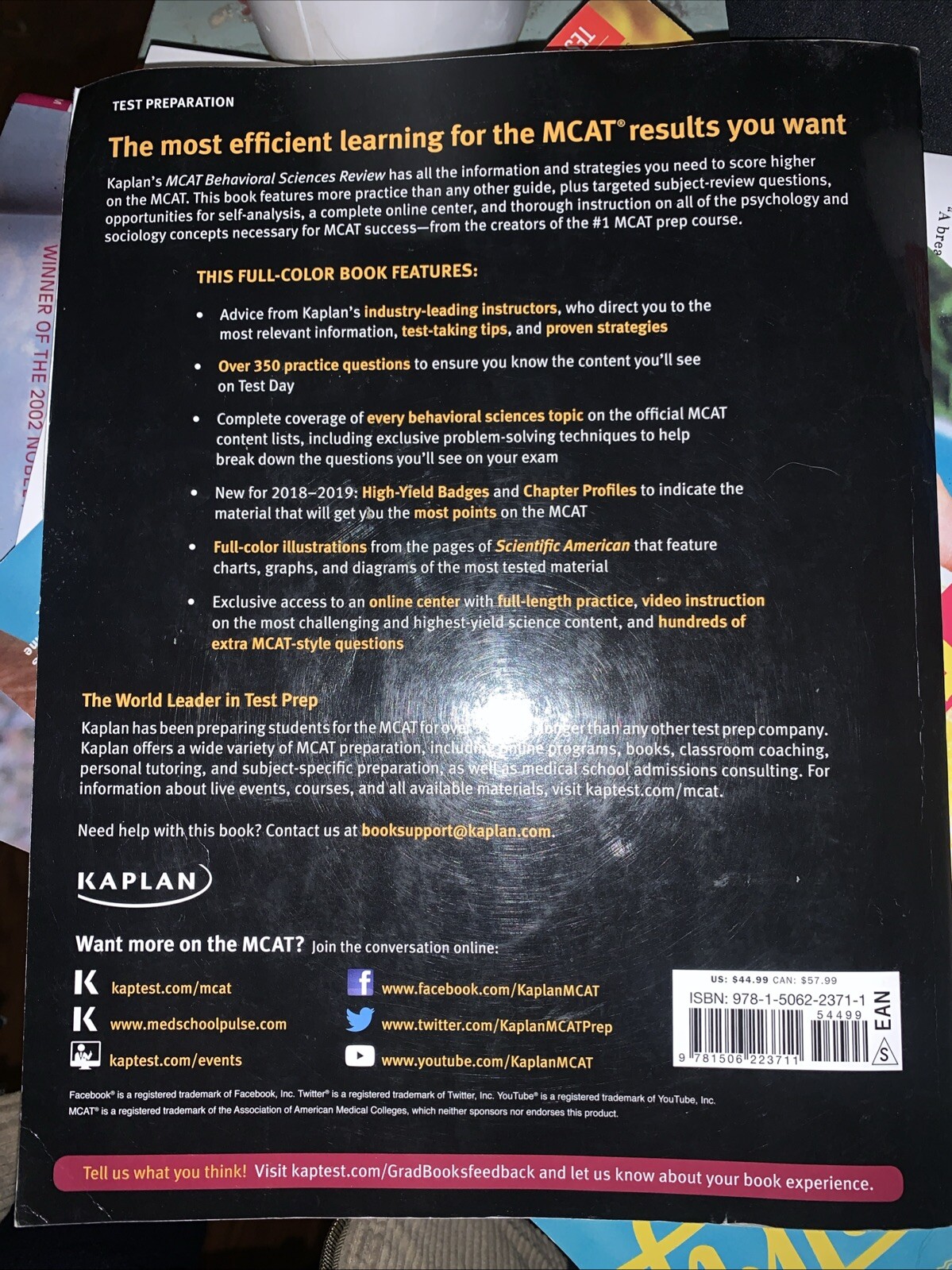 Kaplan Test Prep Ser.: MCAT Behavioral Sciences Review : Online + Book by Kaplan