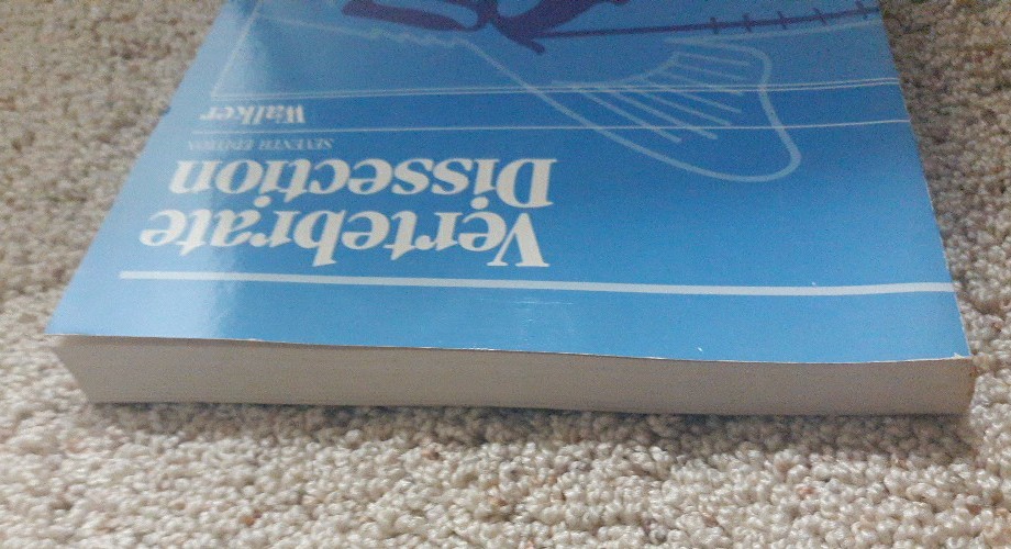 Vertebrate Dissection, Walker, 7th Edition, 1986 Trade Paperback Good