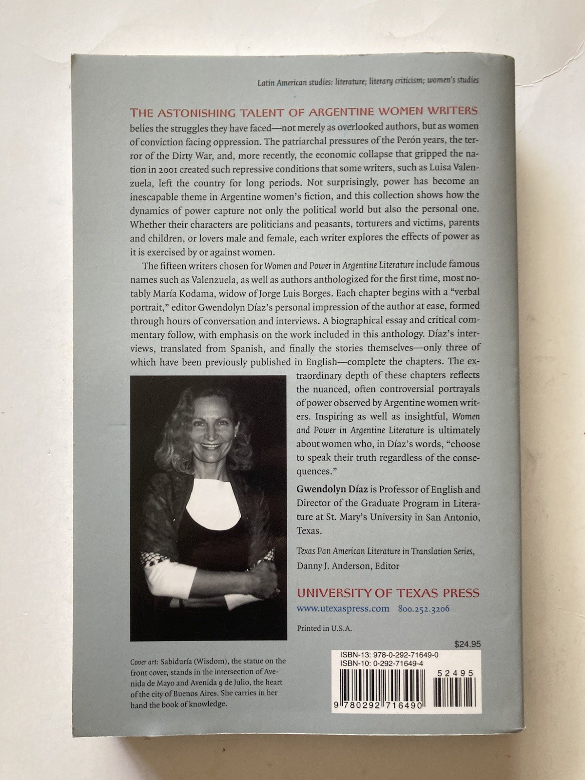 Women and Power in Argentine Literature: Gwendolyn Díaz (2007) | SIGNED