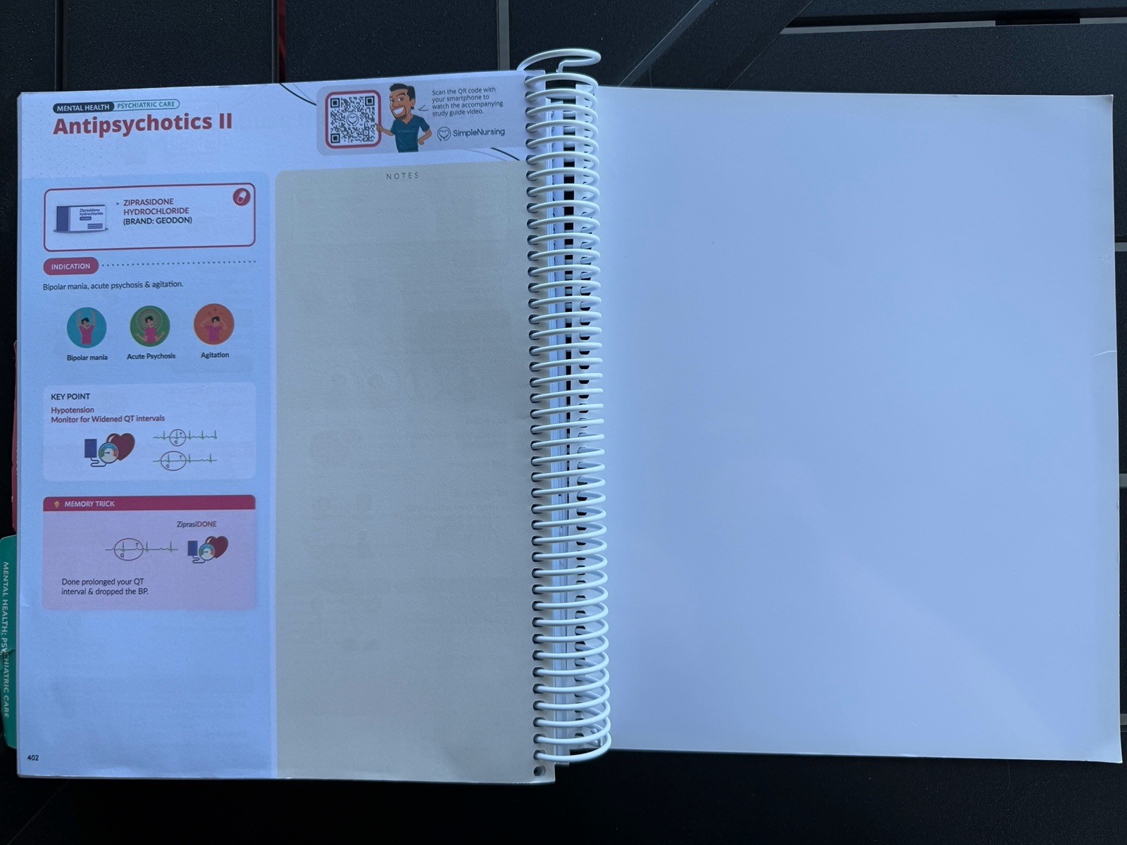 Simple Nursing Study Guide Volumes 1 and 2 Collection Good Used Spiral Bound