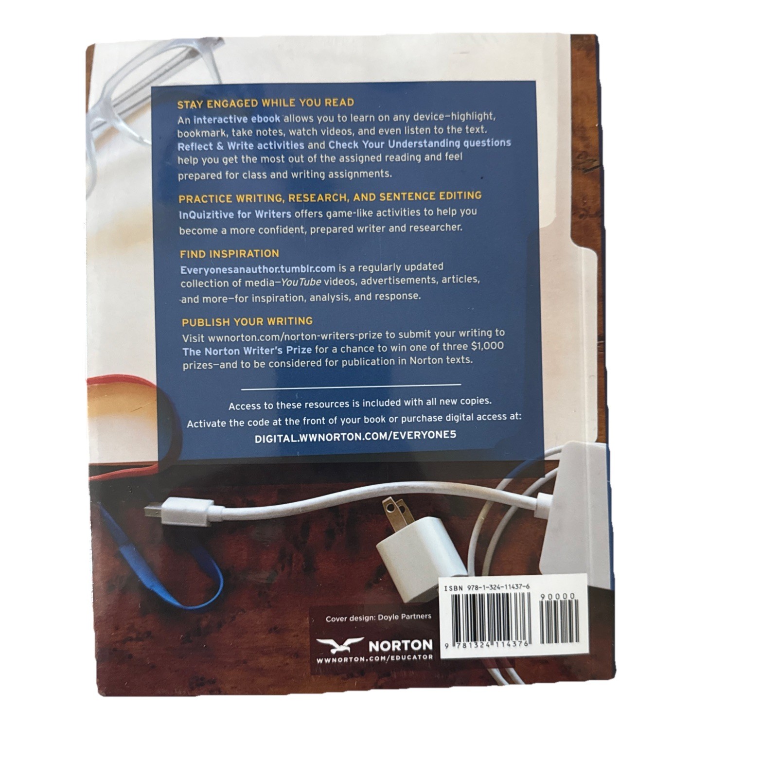 Everyone’s An Author 5th edition, composition textbook, W.W. Norton SEALED
