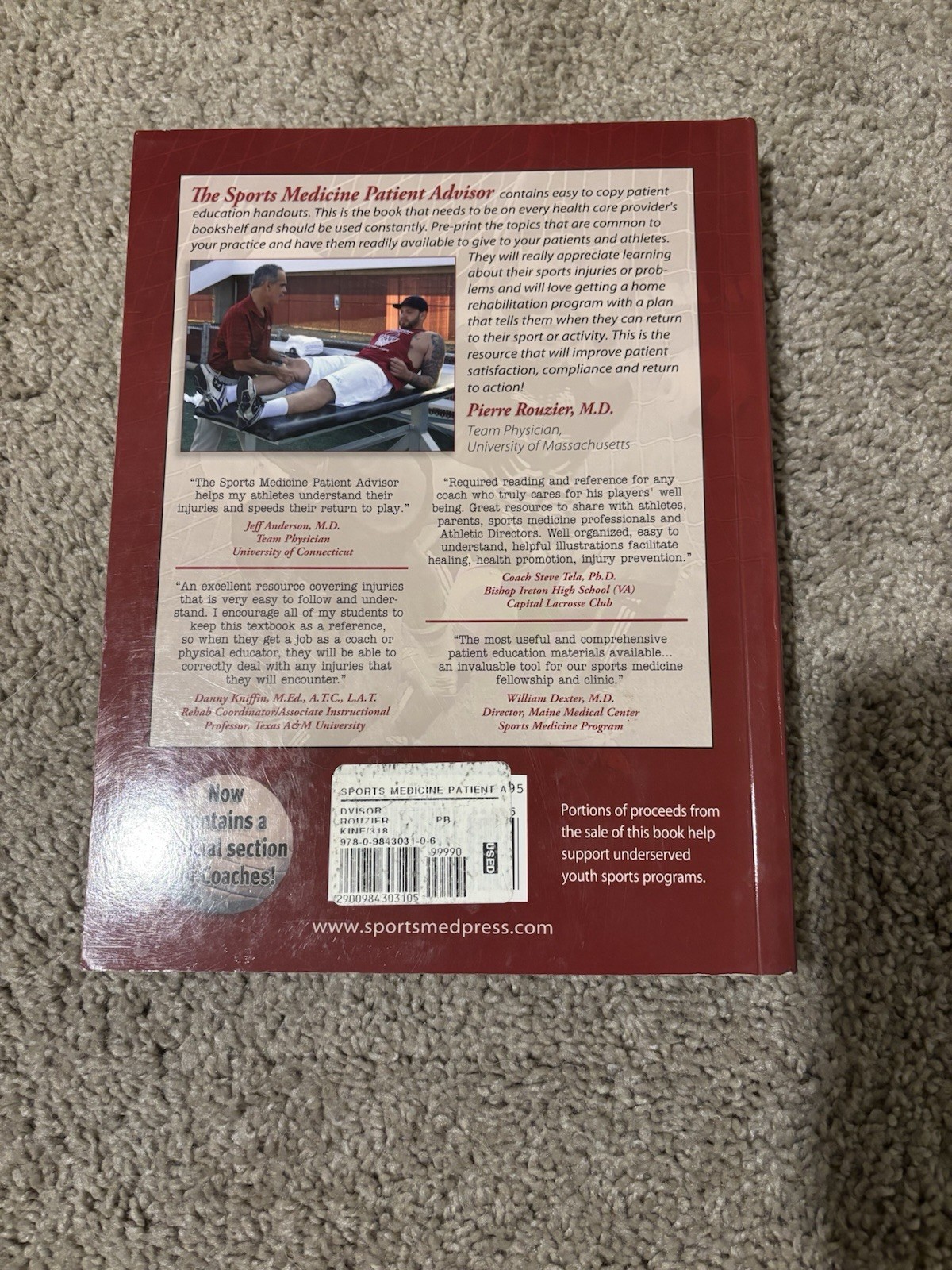 Sports Medicine Patient Advisor, Third Edition, Hardcopy by Pierre Rouzier