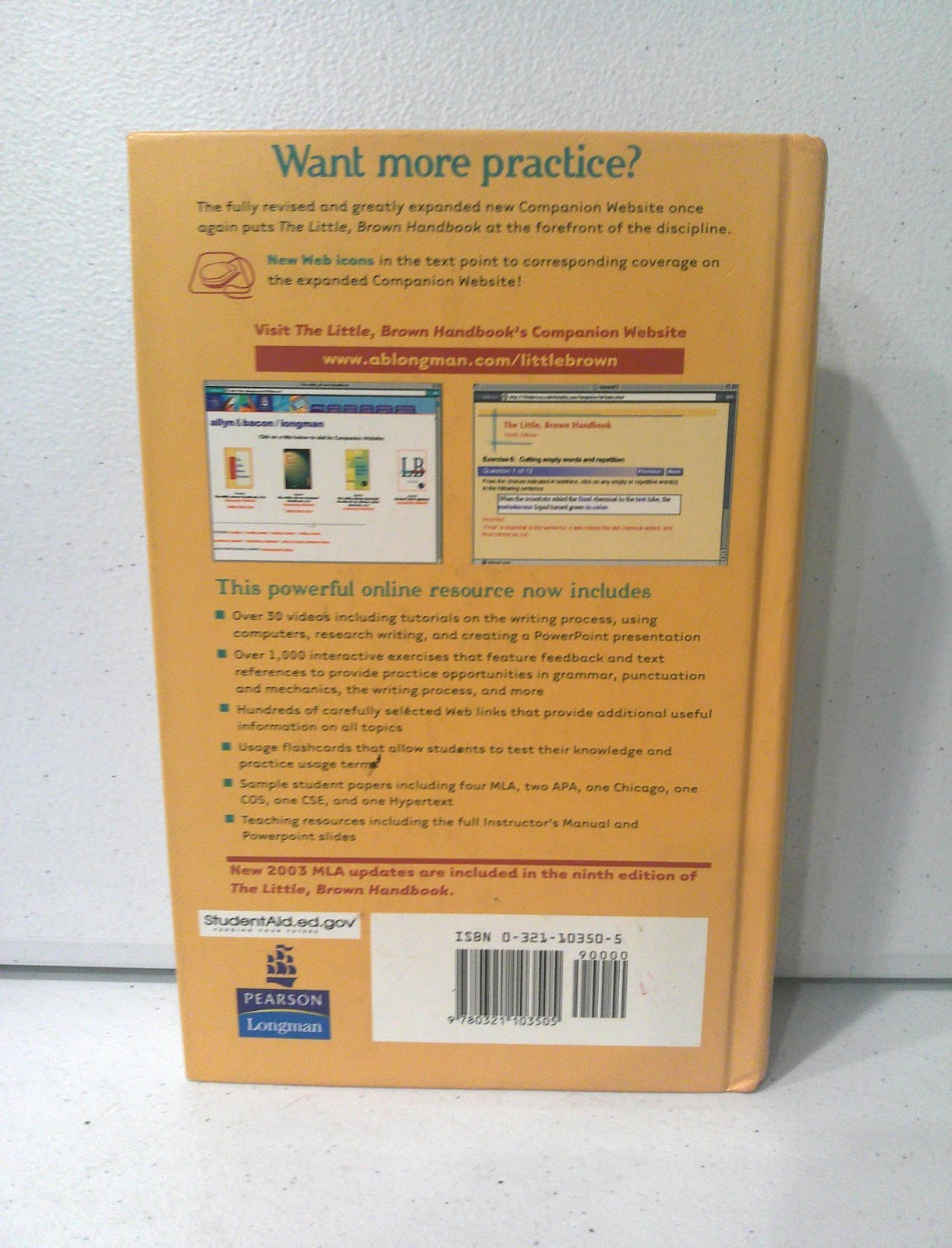 The Little, Brown Handbook by Fowler, H. Ramsey; Aaron, Jane E. 9th Edition
