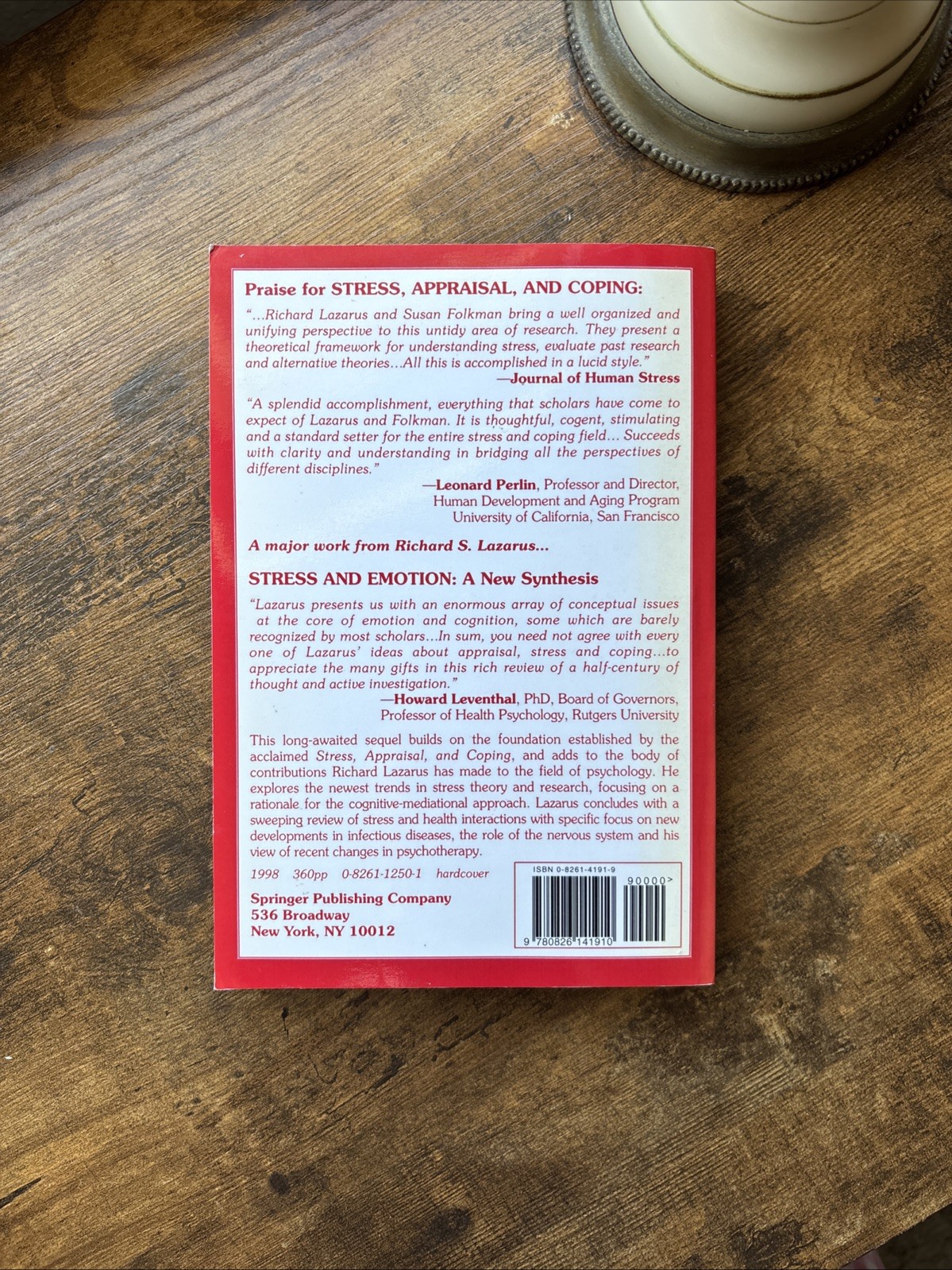 Stress, Appraisal, and Coping by Susan Folkman and Richard S. Lazarus (1984,…