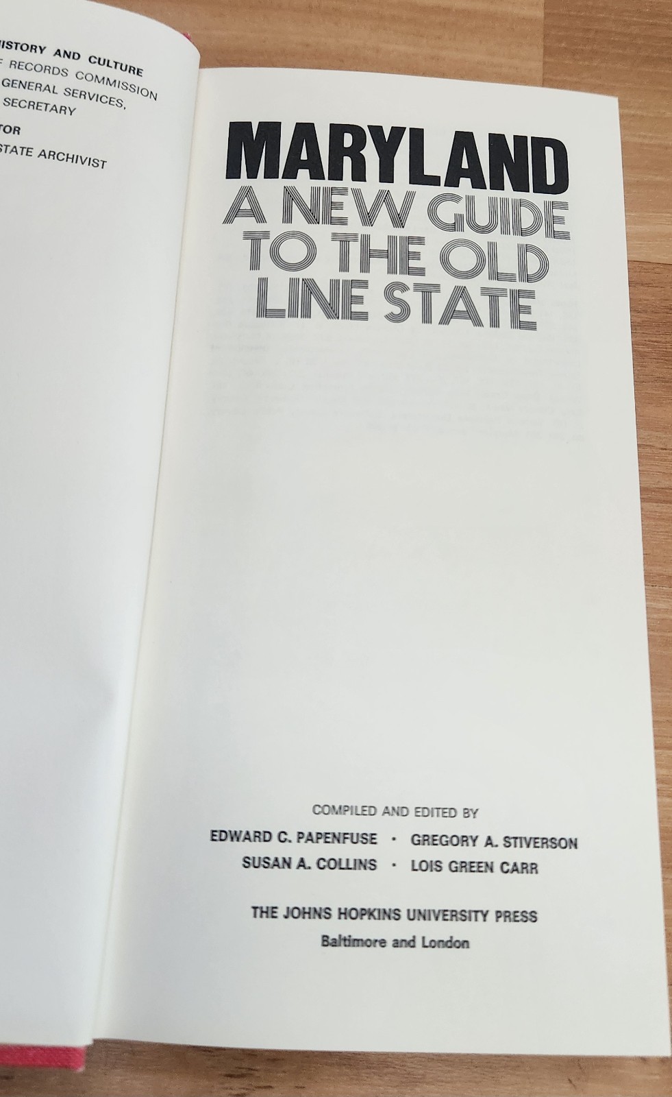 Maryland A New Guide to the Old Line State 1976 Hardcover Excellent Condition