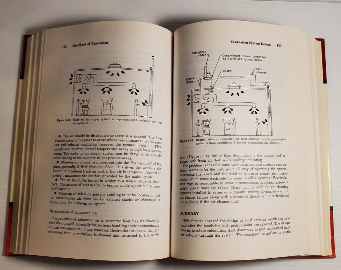 Handbook of Ventilation for Contaminant Control McDermott Hardcover Book 1981