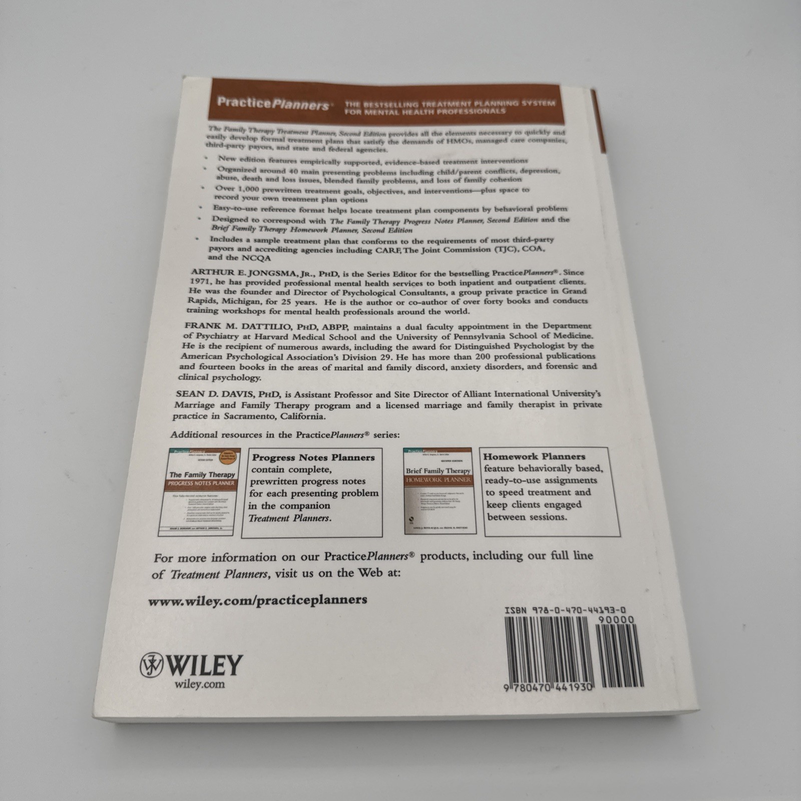 PracticePlanners Ser.: The Family Therapy Treatment Planner by Arthur E. Jongsma