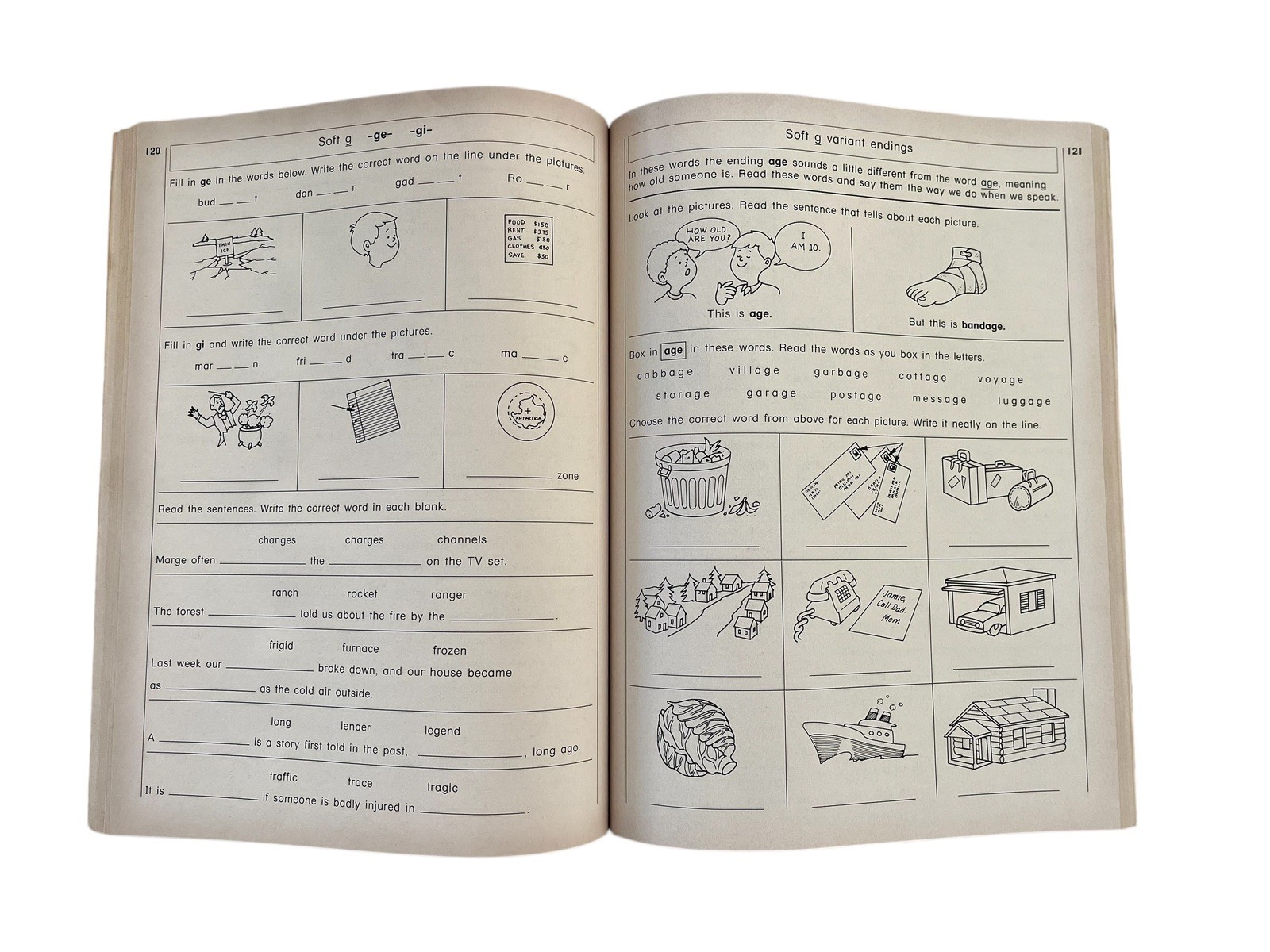 VTG 90s COVE Phonics Vowel Digraphs Letter Patterns Part 2 Workbook NOS