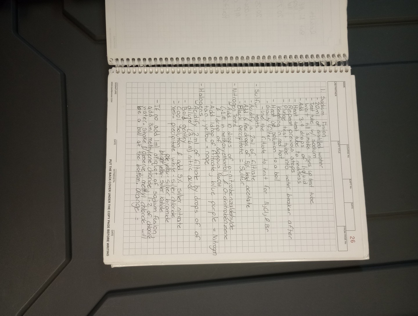 BARBAKAM Lab Notebook 100 Carbonless Pages Spiral Bound Copy Perforated