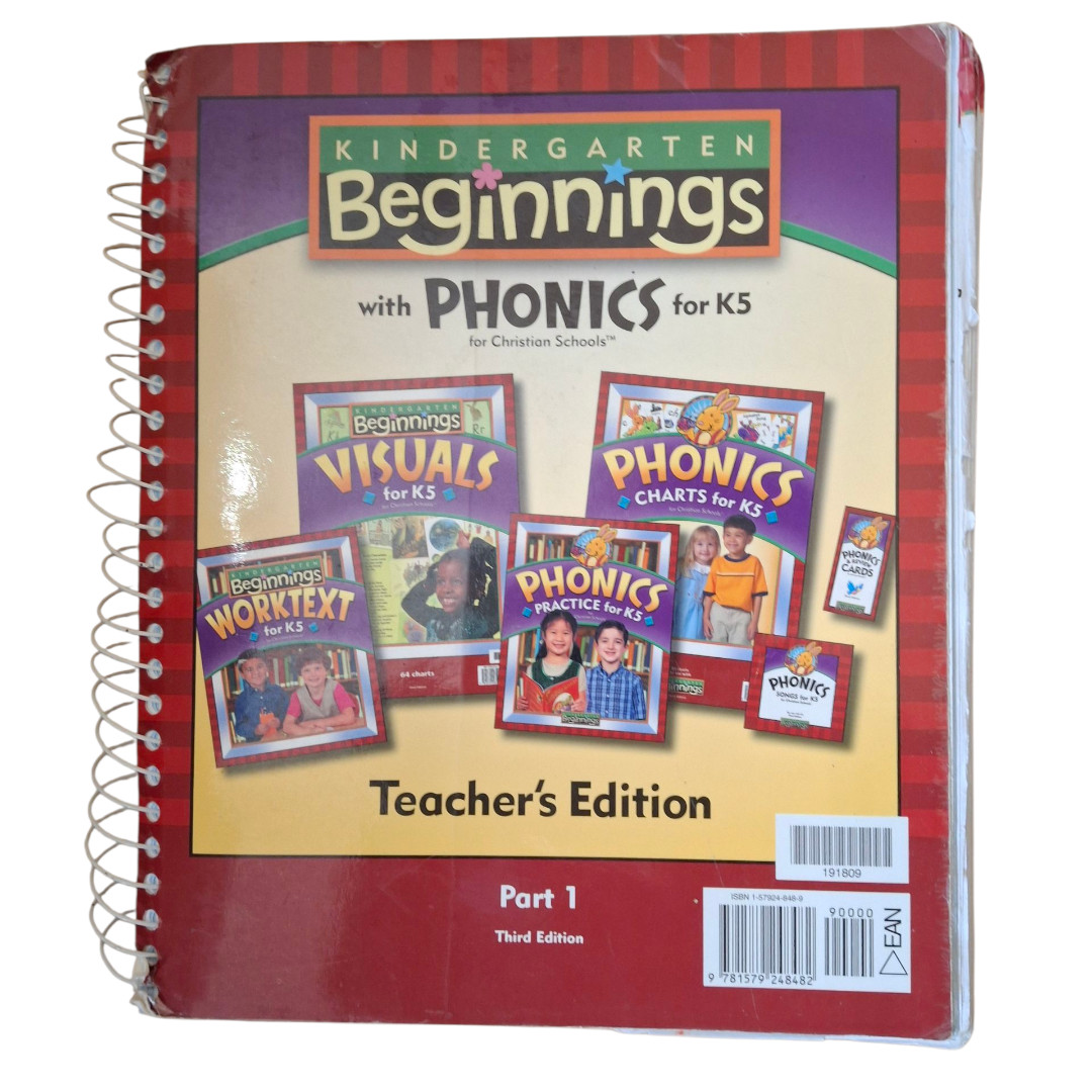 BJU K5 Beginnings PhonicsTeacher’s manual part 1 and 2
