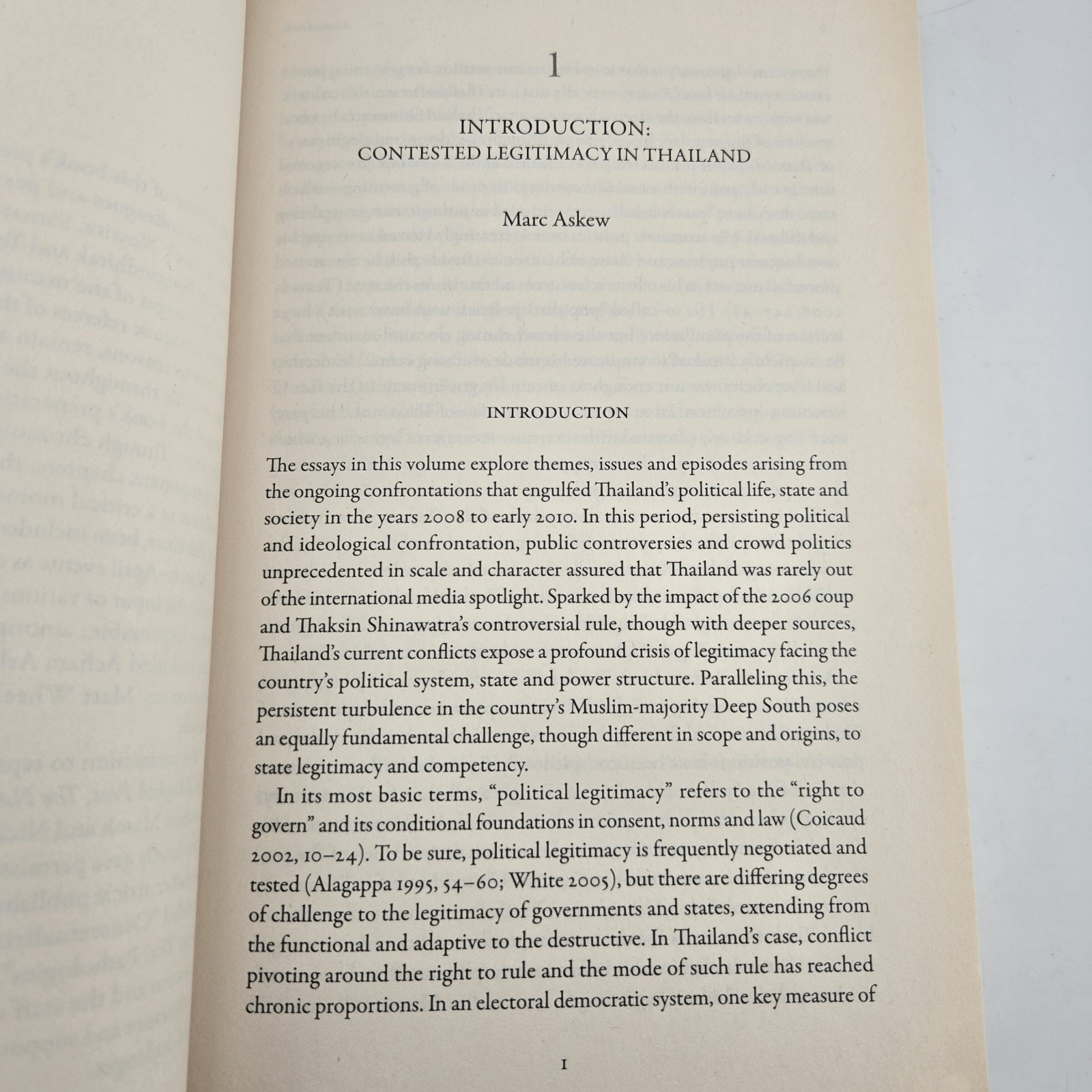 Legitimacy Crisis in Thailand by Marc Askew 2010 Paperback History Politics