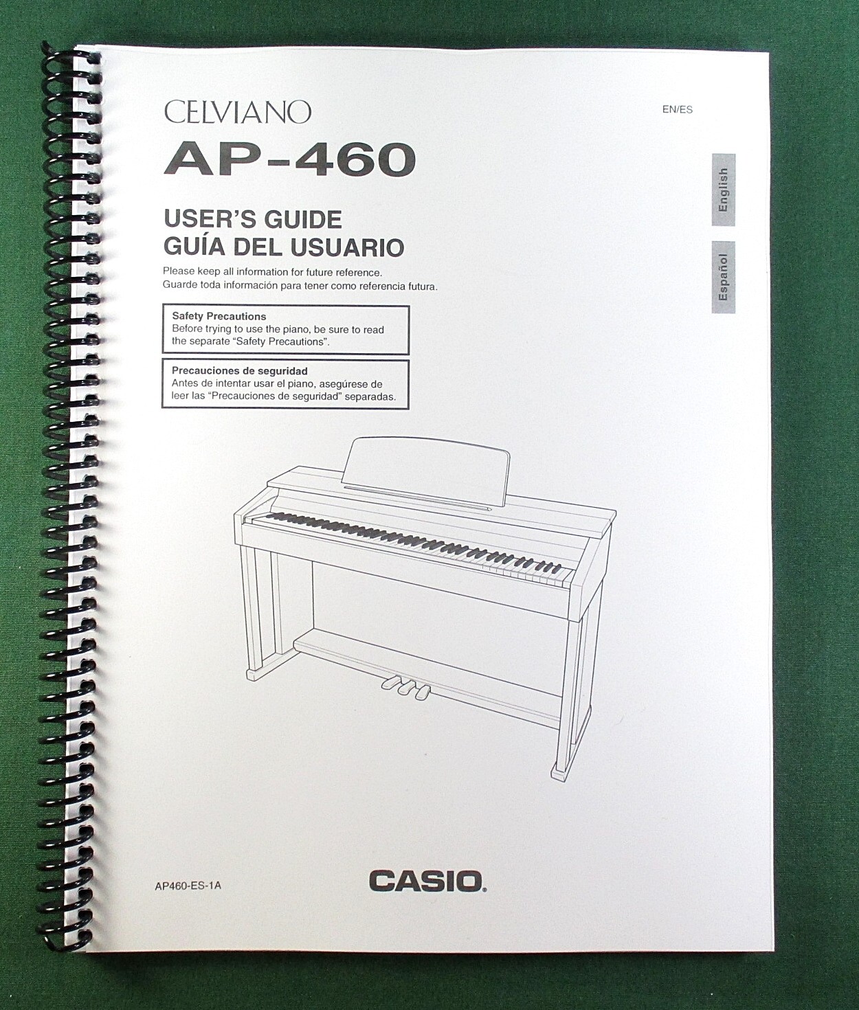 Casio AP-460 Instruction Manual: 66 Pages Coil Bound & Protective Covers!