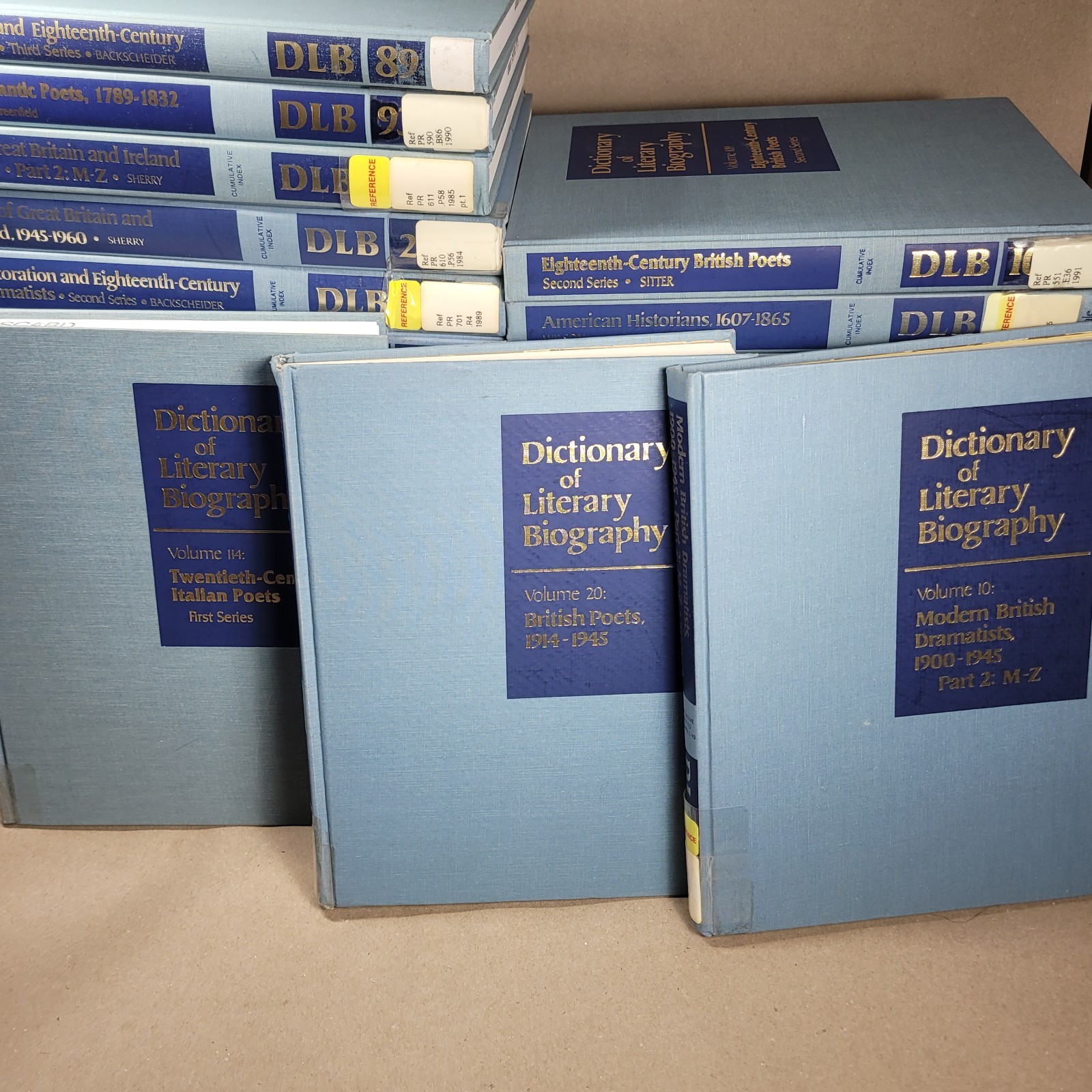 DICTIONARY OF LITERARY BIOGRAPHY Lot Of 28 Hardcover Ex-Library Books