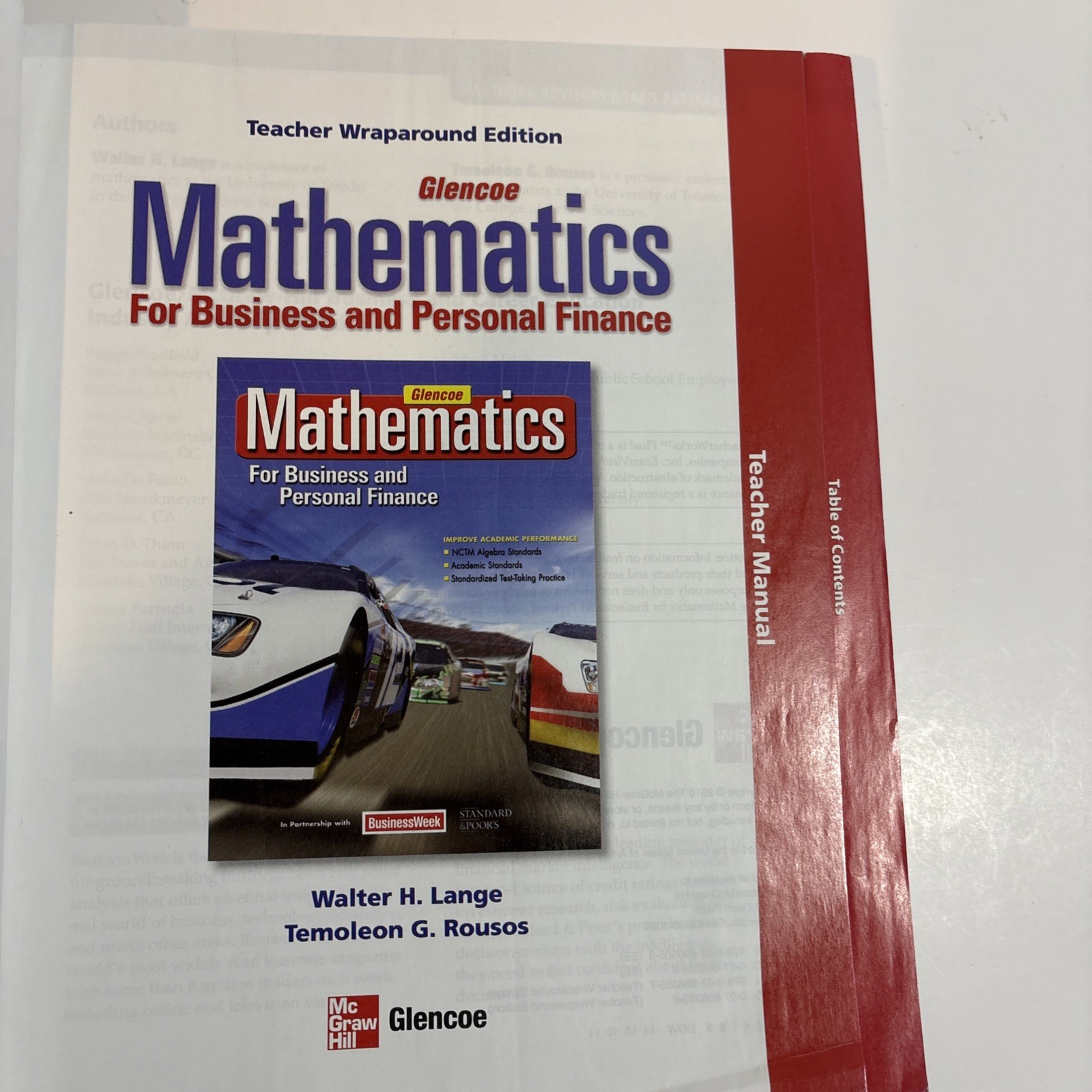 Mathematics for Business and Personal Finance, Teacher Wraparound Edition