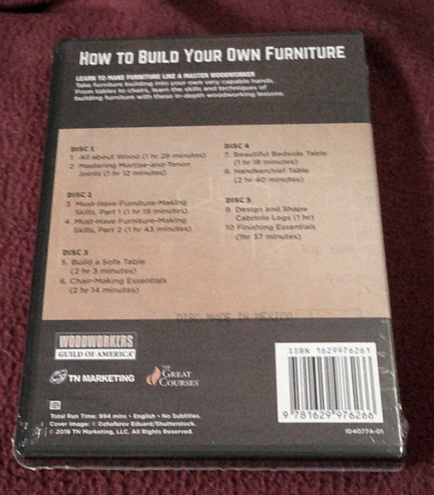How to Build Your Own Furniture by George Vondriska NEW SEALED 4 DVD set