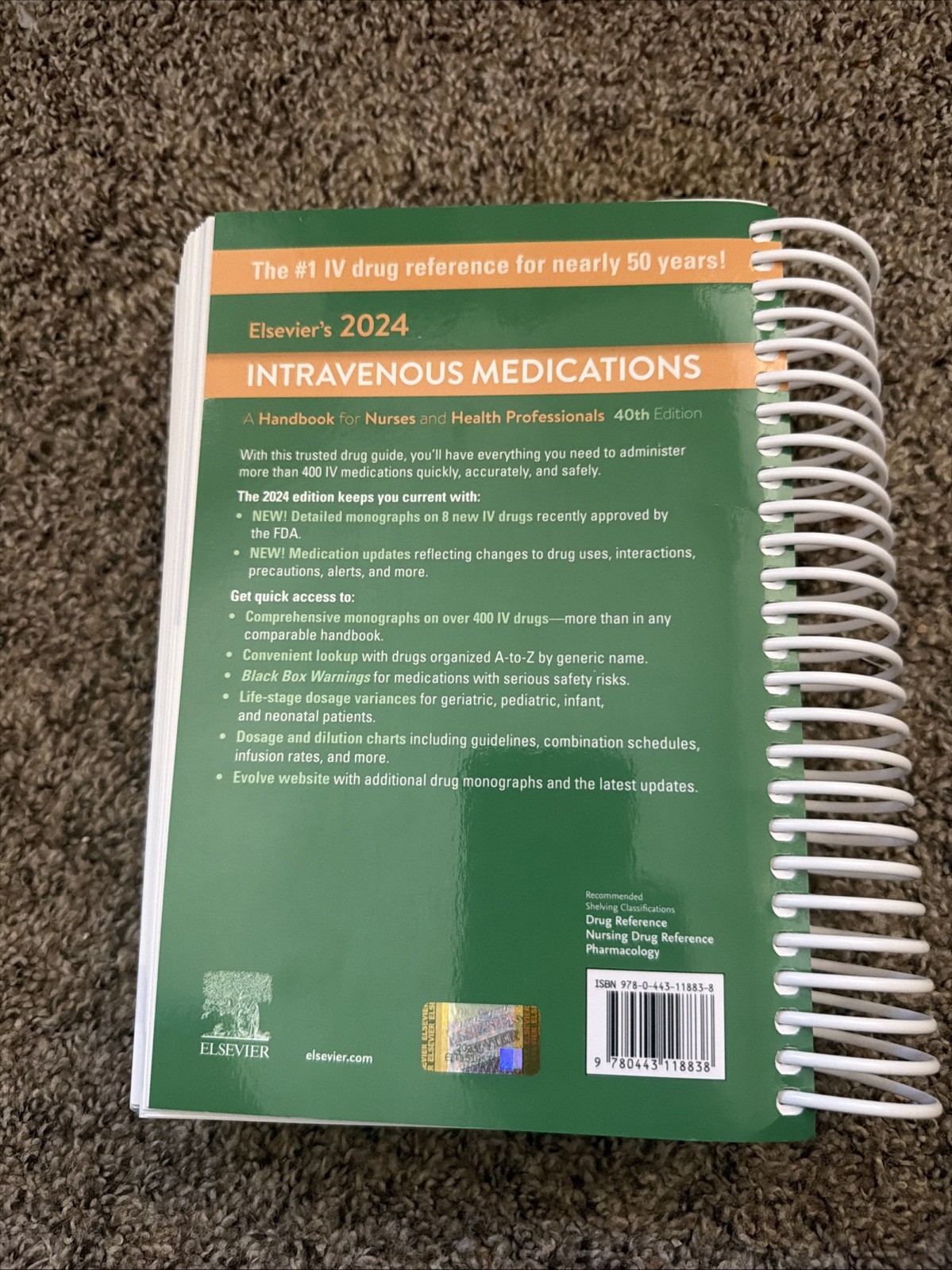 Elsevier’s 2024 Intravenous Medications : A Handbook for Nurses and Health…