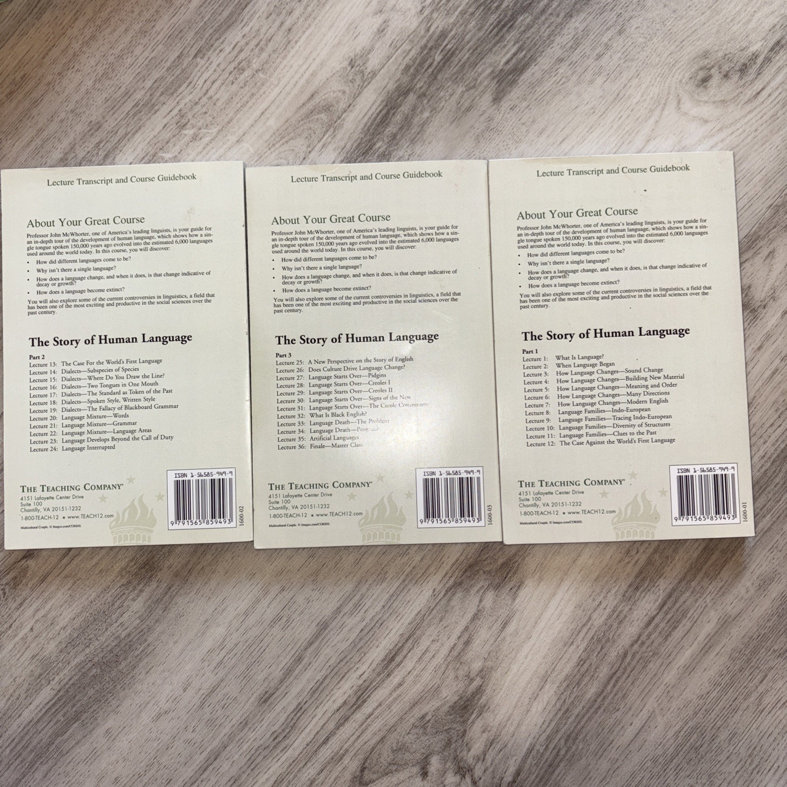 The Story of Human Language Complete Set (1,2,3)by John McWhorter(748)