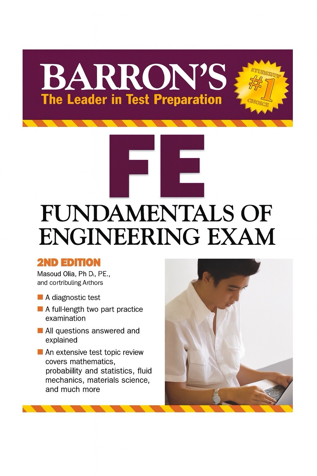 Barron’s FE: Fundamentals of Engineering Exam – 2nd Edition – LIKE NEW CONDITION