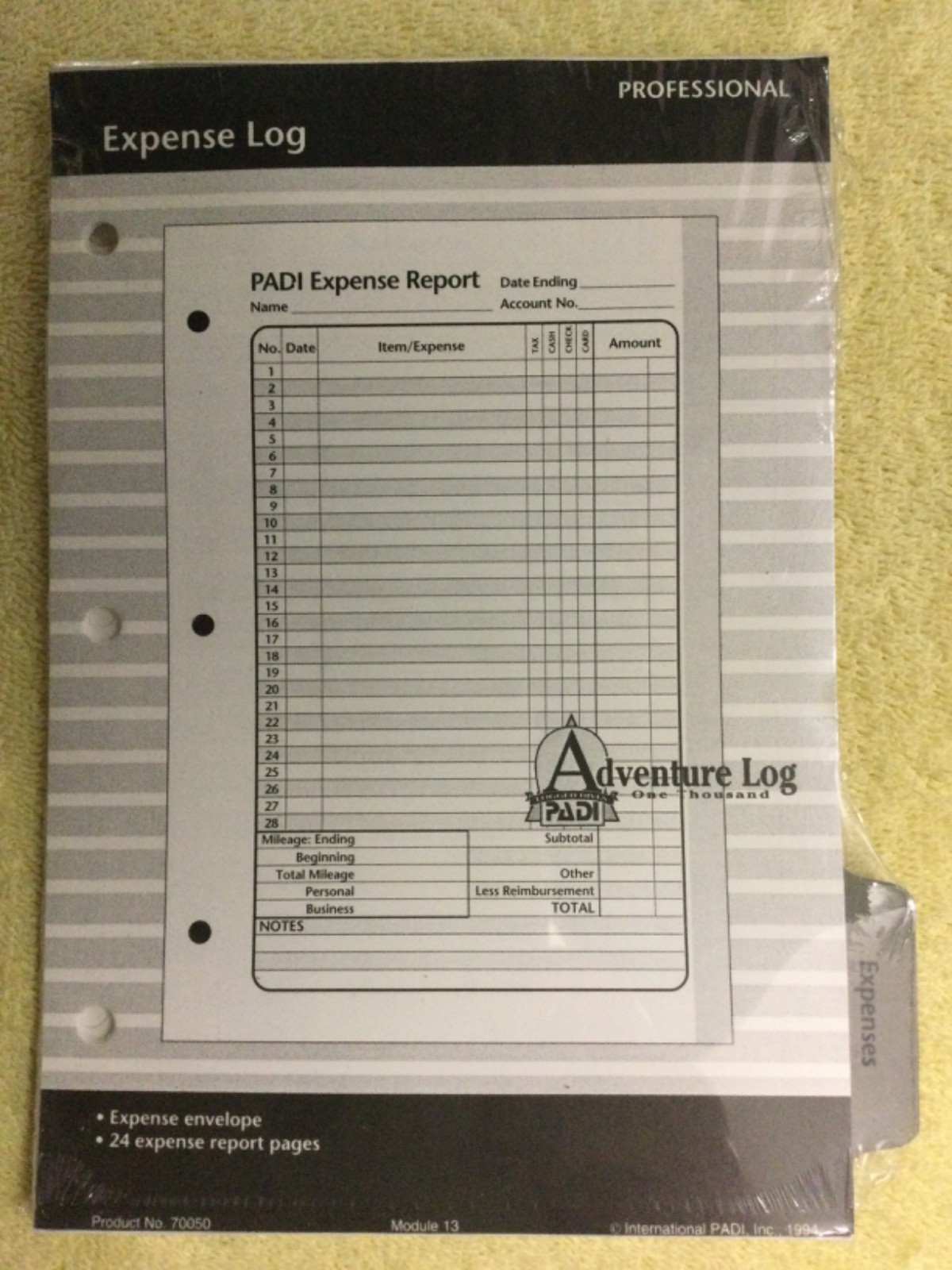 PADI ADVENTURE LOGBOOK BINDER PAGES AS PICTURED v6