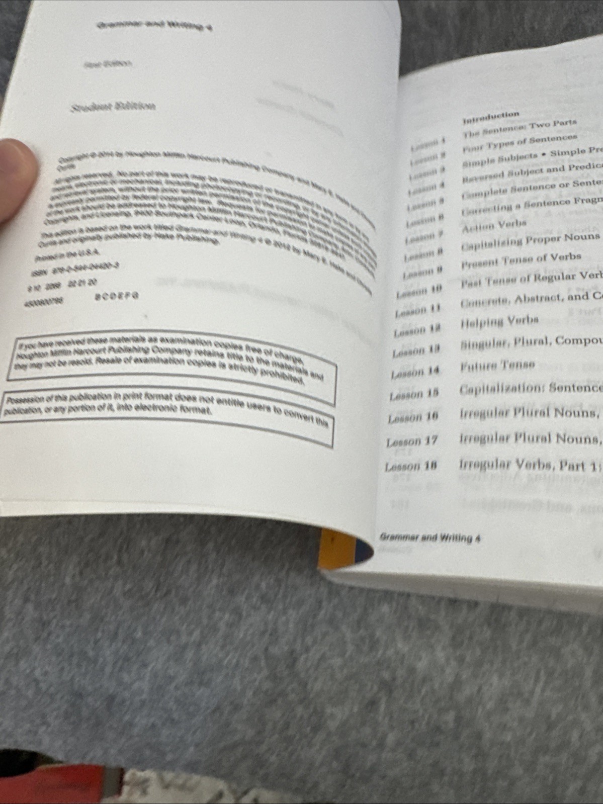 Grammar & Writing Ser.: Saxon Grammar & Writing Grade 4 Student Textbook by Text