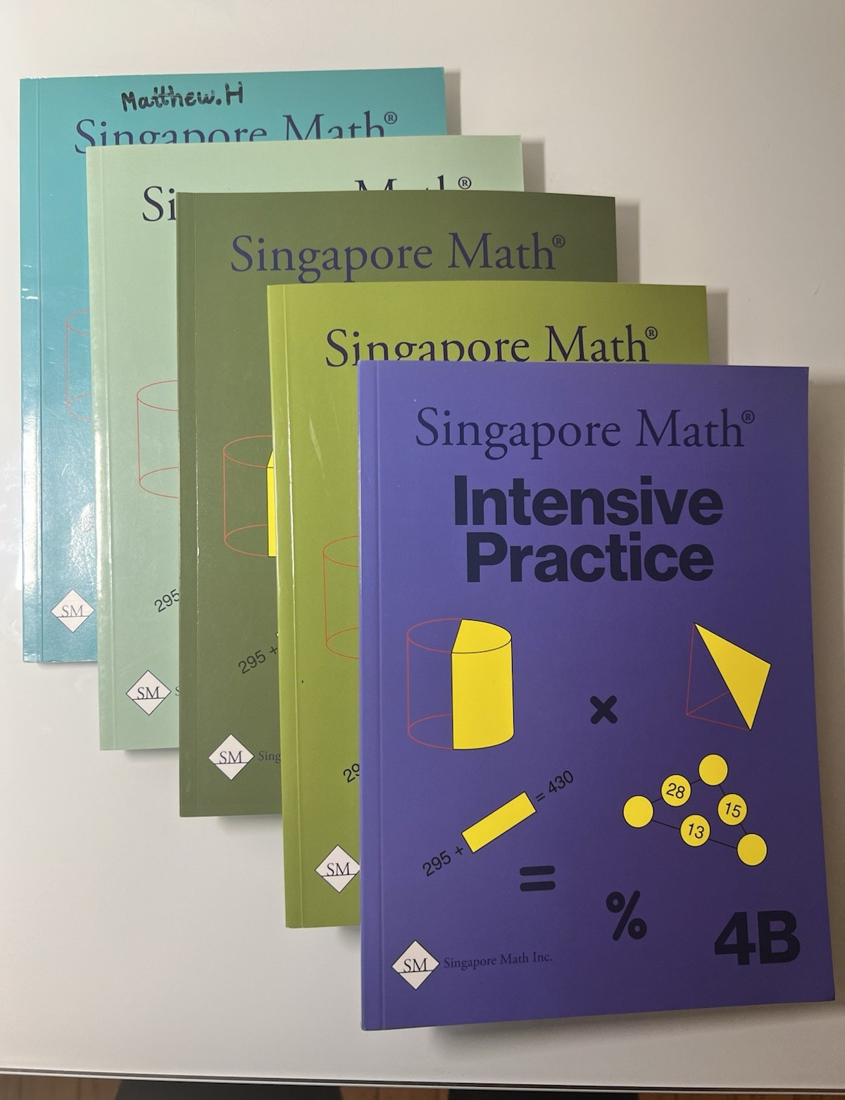 Singapore Math Intensive Practice Paperback Workbook Set 4B-6B (5 Books)