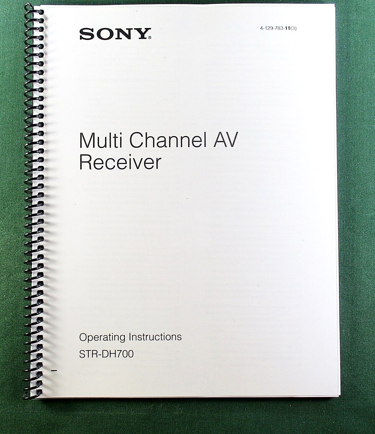 Sony STR-DH700 Instruction Manual: 88 Pages & Protective Covers!