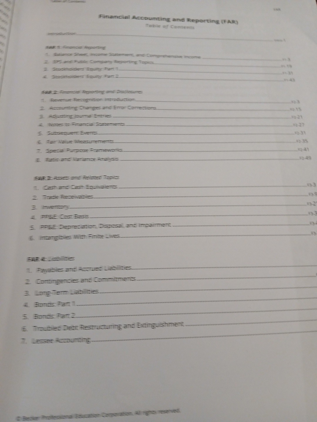 Becker FINANCIAL ACCOUNTING & REPORTING after January 9, 2024 v1.0